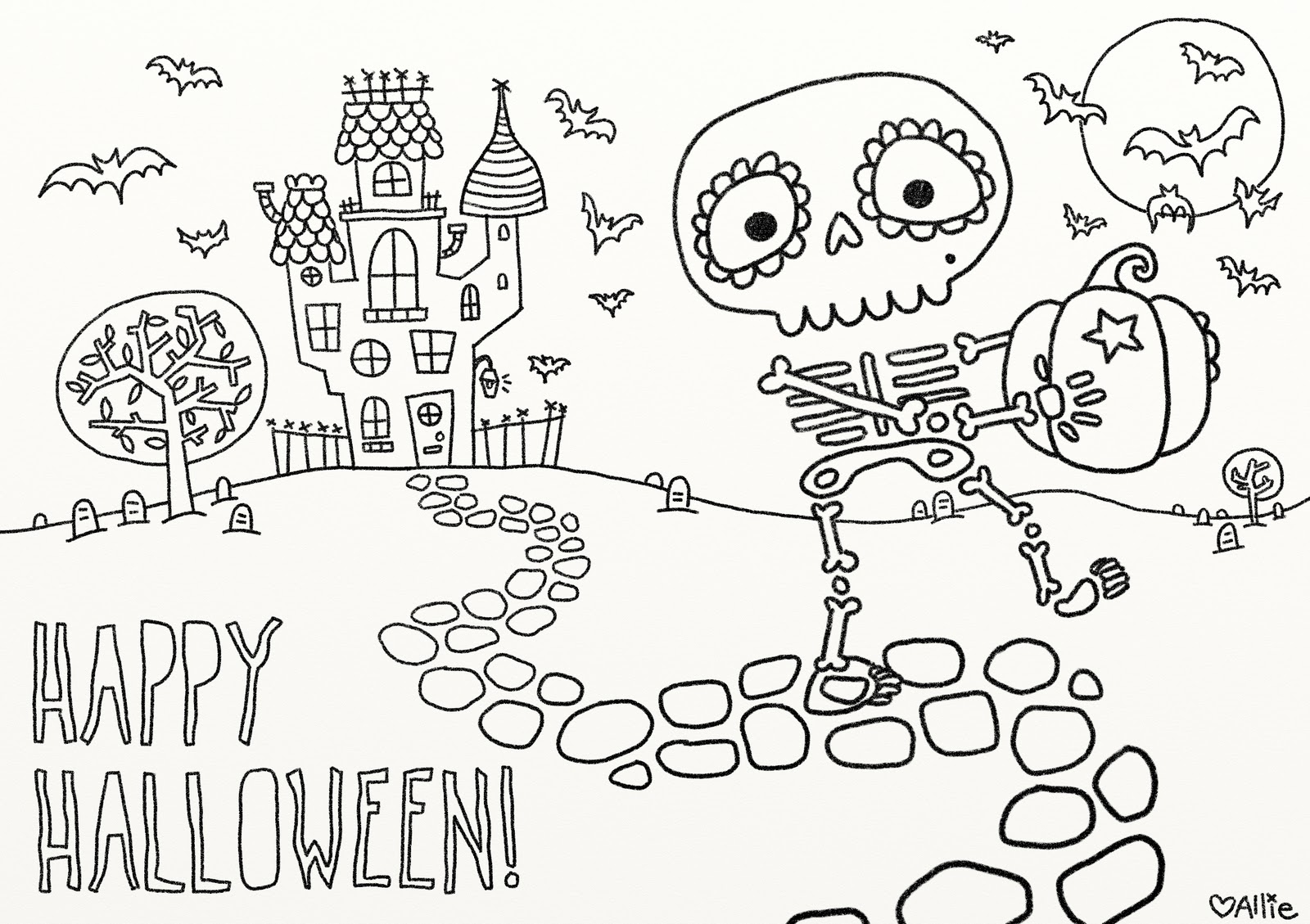 9 Fun Free Printable Halloween Coloring Pages