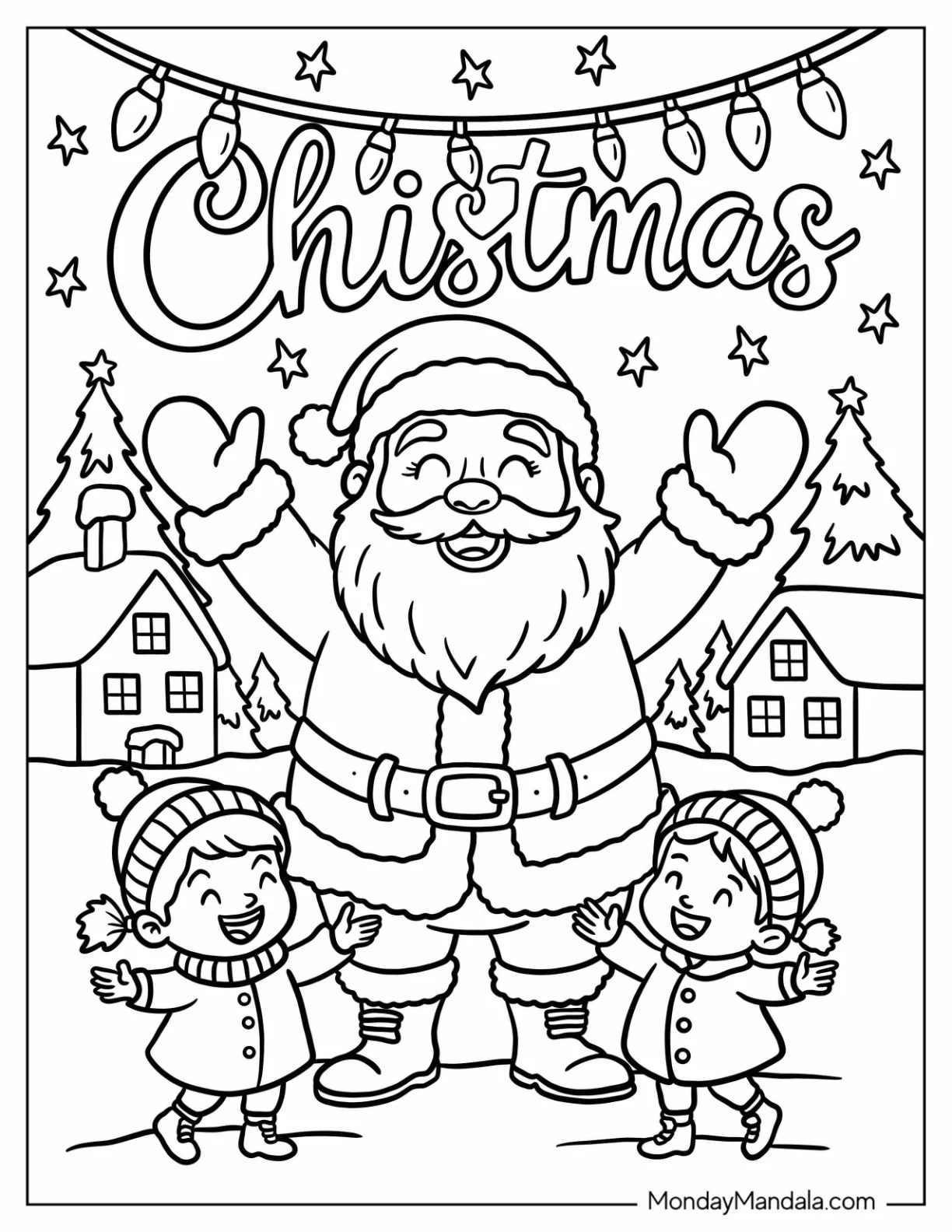 94 Santa Coloring Pages Free PDF Printables