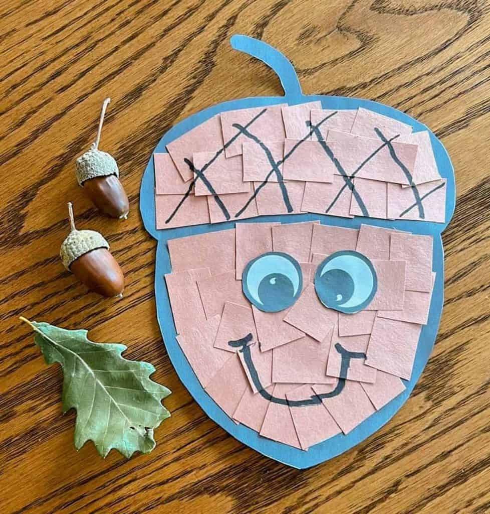 Acorn Craft For Kids With Free Printable Template Fox Farm Home