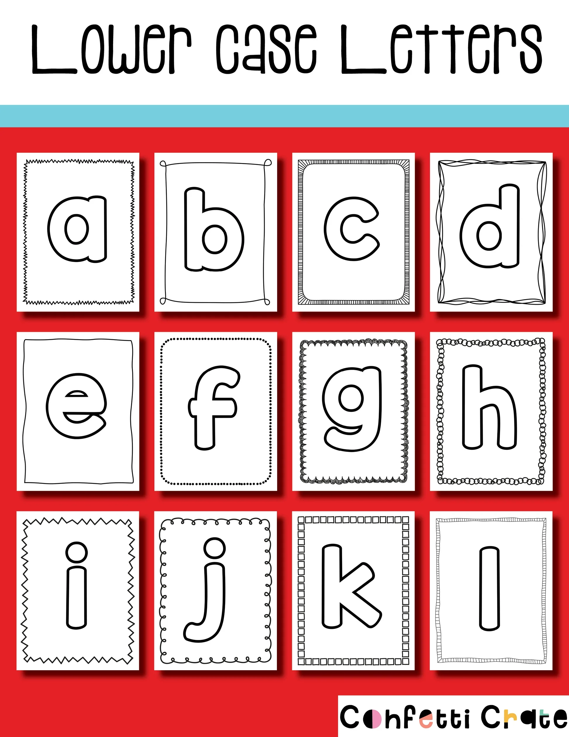 Alphabet Books In Upper And Lower Case Printable PDF Confetti Crate