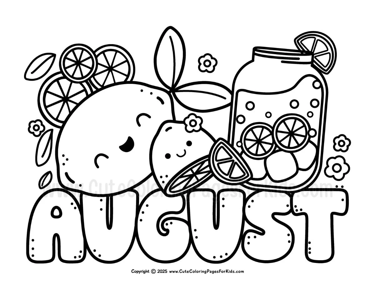 August Coloring Pages Free Printables Cute Coloring Pages For Kids