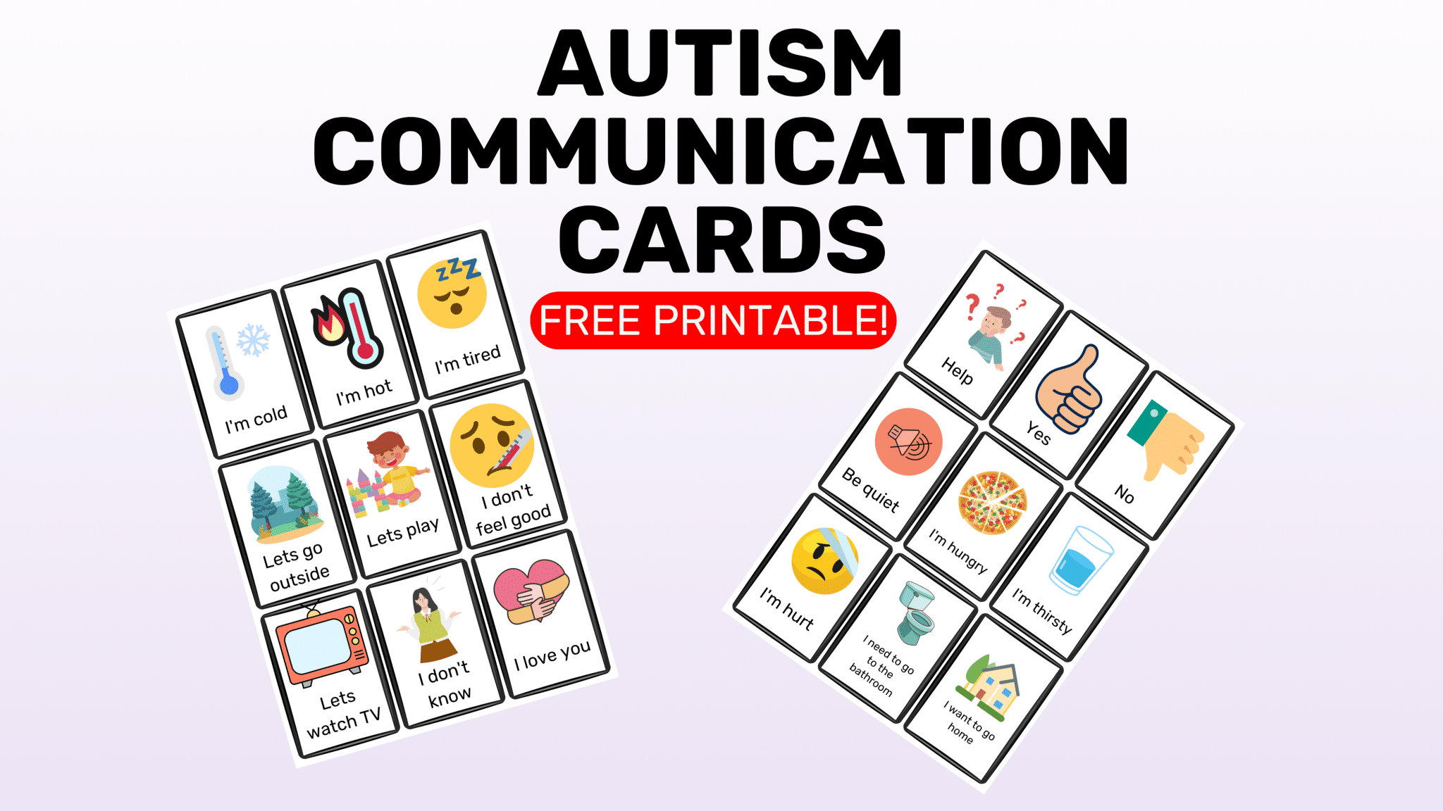 Autism Communication Cards Free Printable Goally