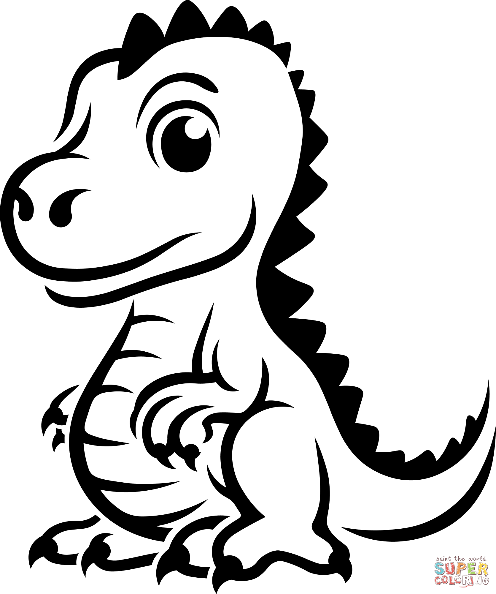 Baby Dinosaur Coloring Page Free Printable