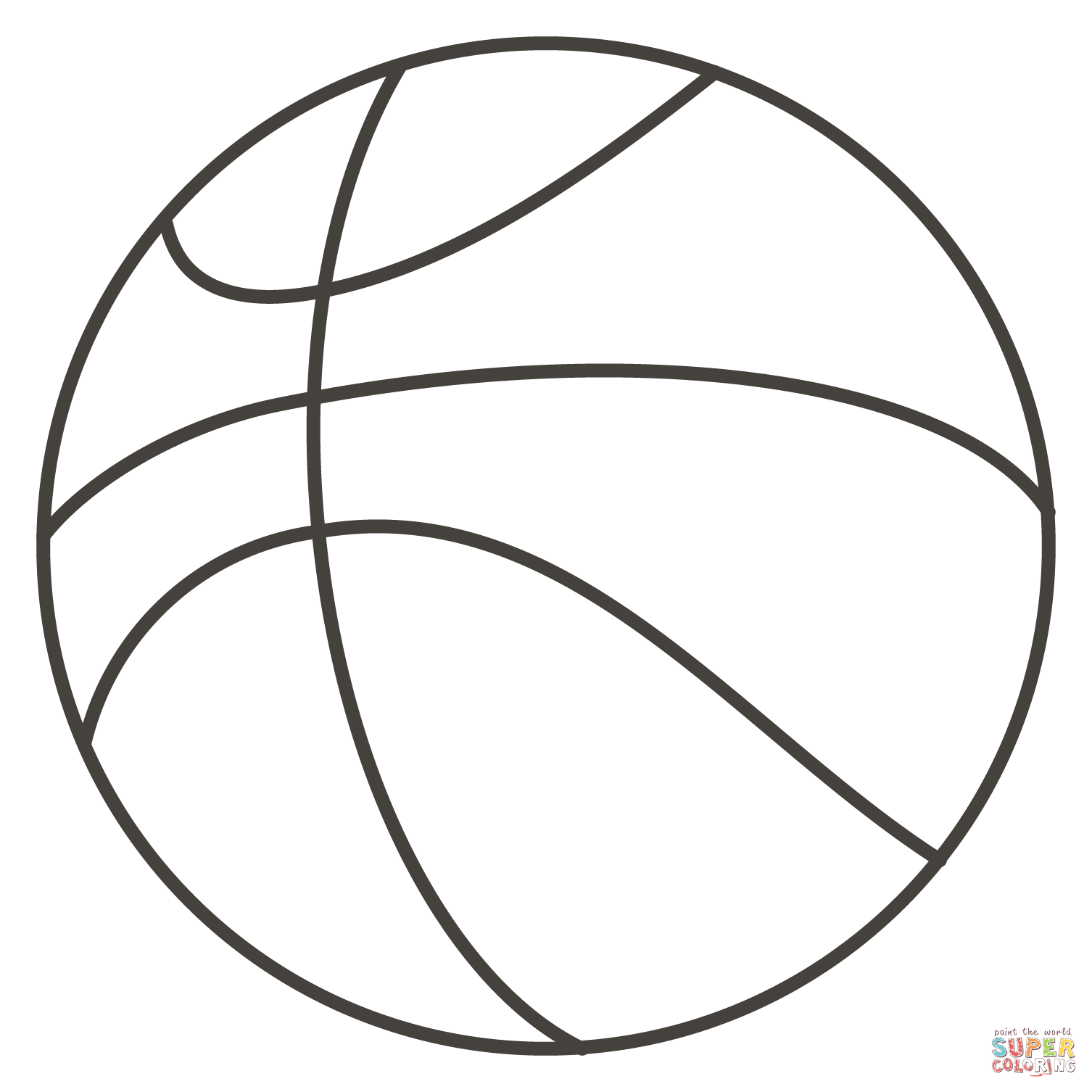 Basketball Coloring Page Free Printable