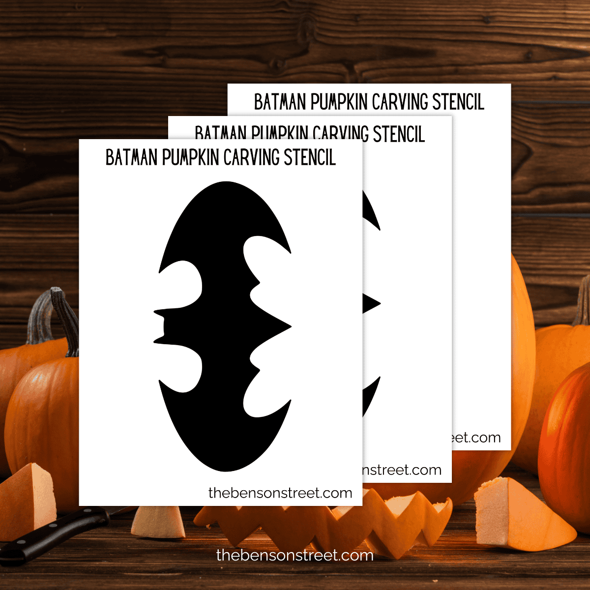 Batman Pumpkin Stencil Printable Free Carving Template The Benson Street