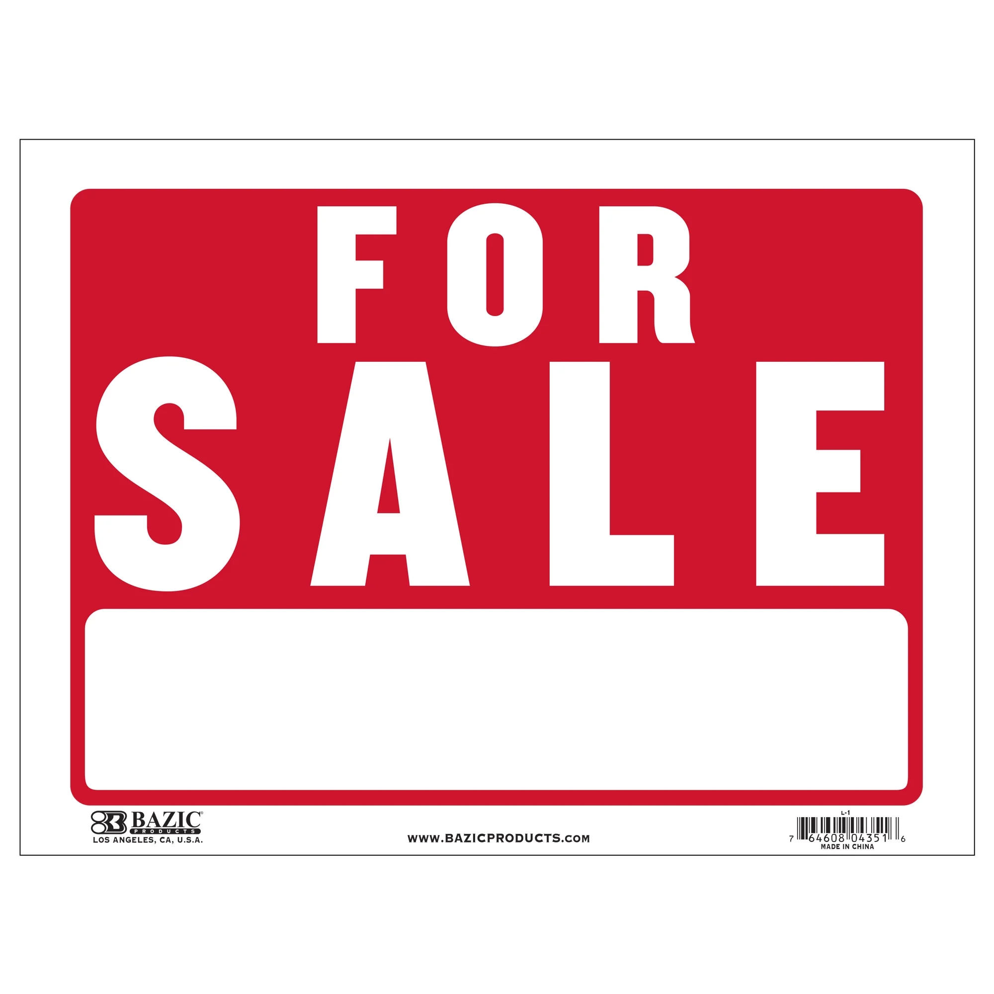 BAZIC 12 X 16 For Sale Sign BAZIC Products