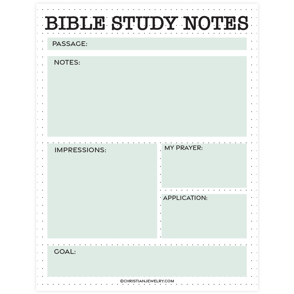 Bible Study Page Dots Free Christian Printables