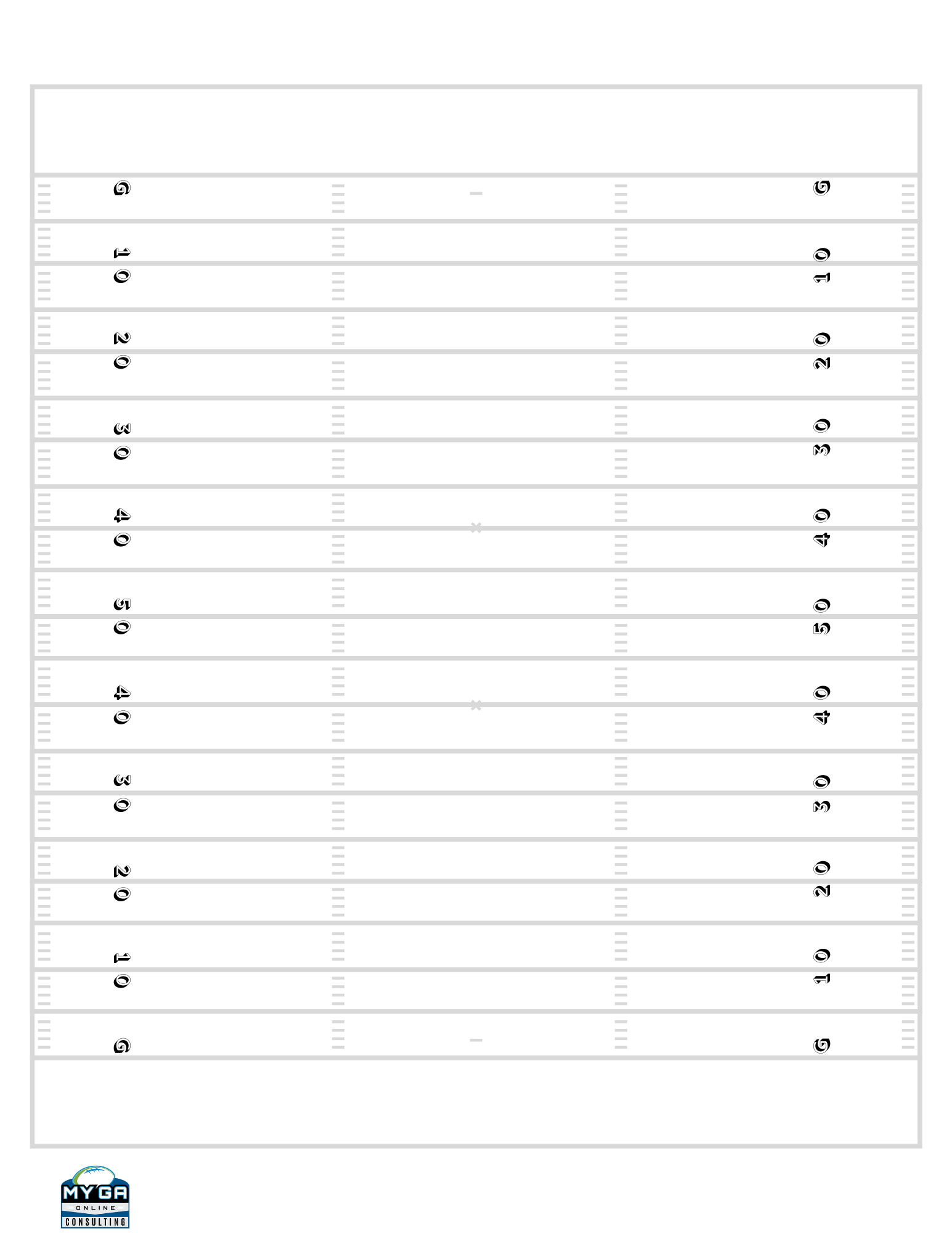 Blank Football Field My GA Online