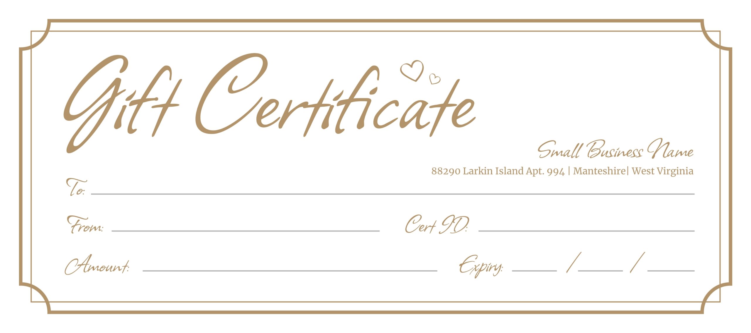 Blank Gift Certificate Free Google Docs Template Gdoc io Worksheets Library