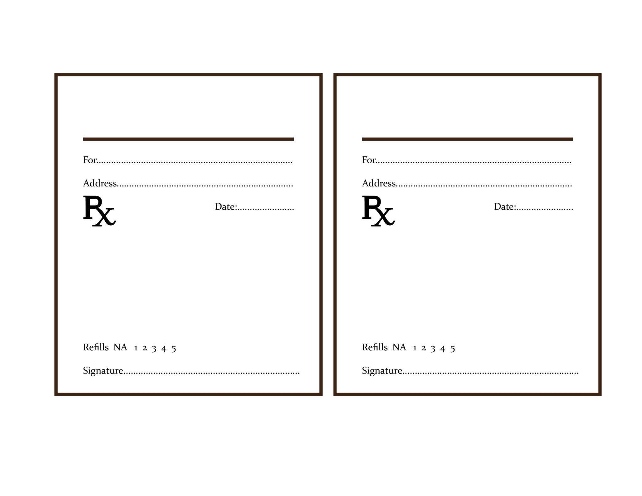 Blank Prescription Label Template