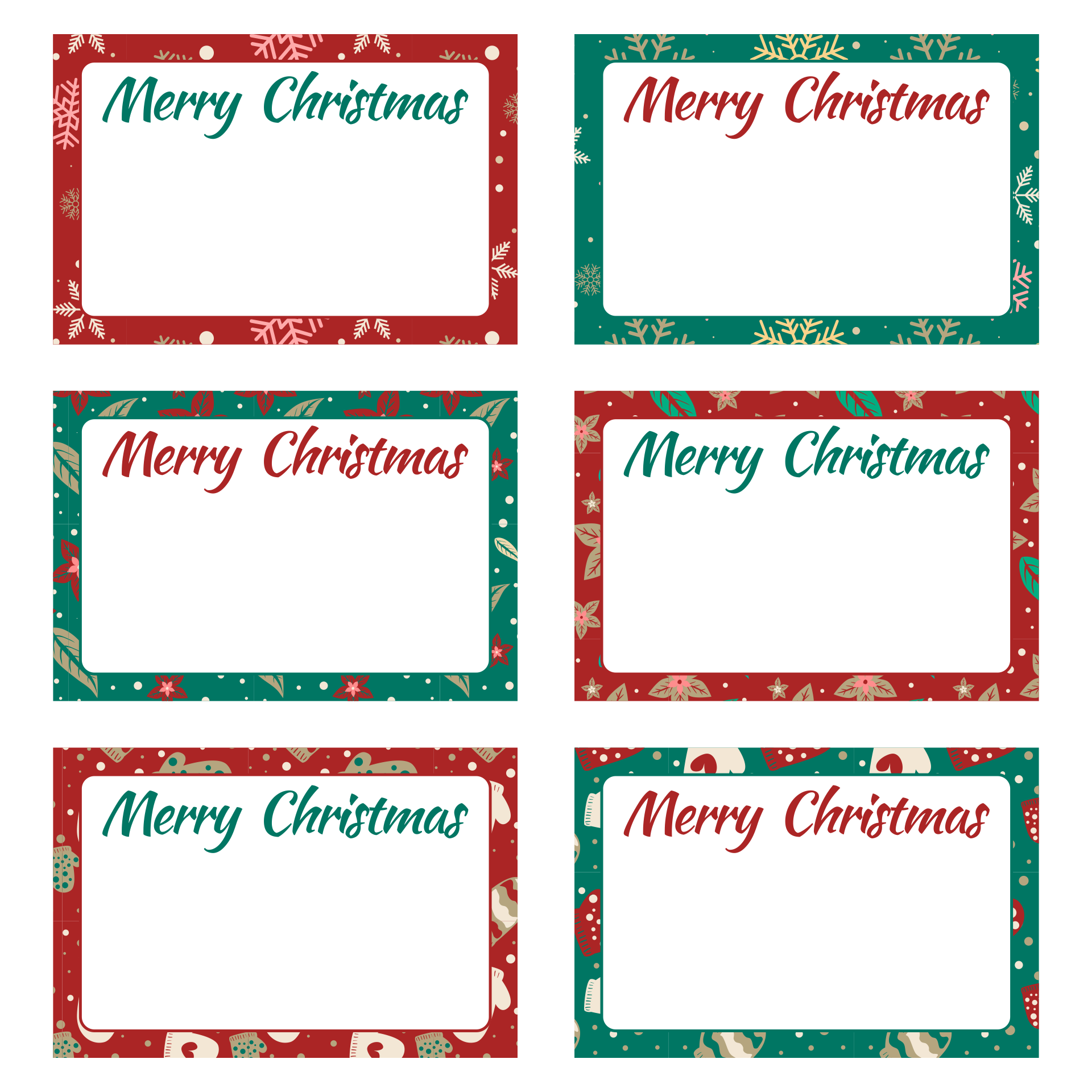 Blank Tags Labels Christmas 10 Free PDF Printables Printablee