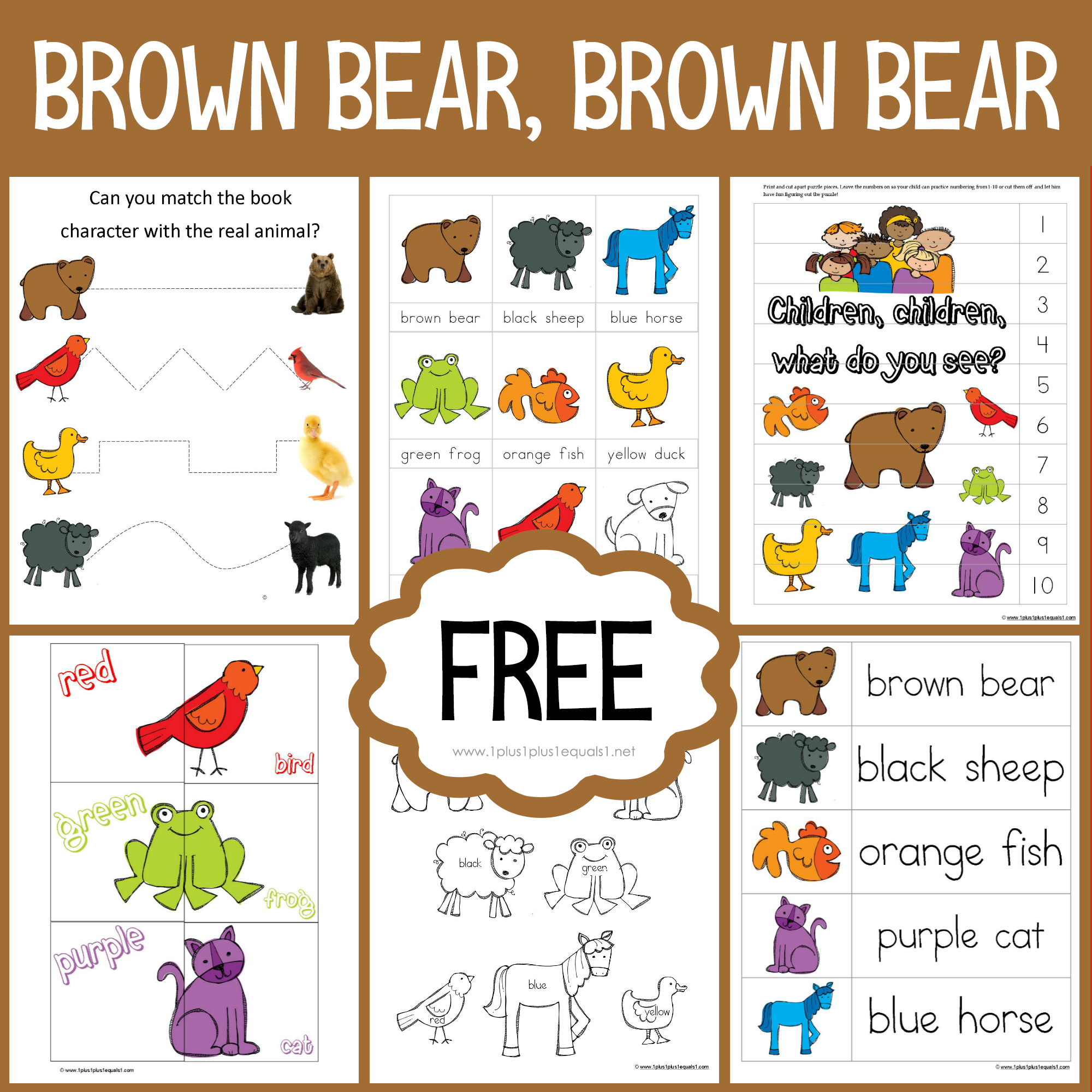 Brown Bear Brown Bear Printables Updated 1 1 1 1