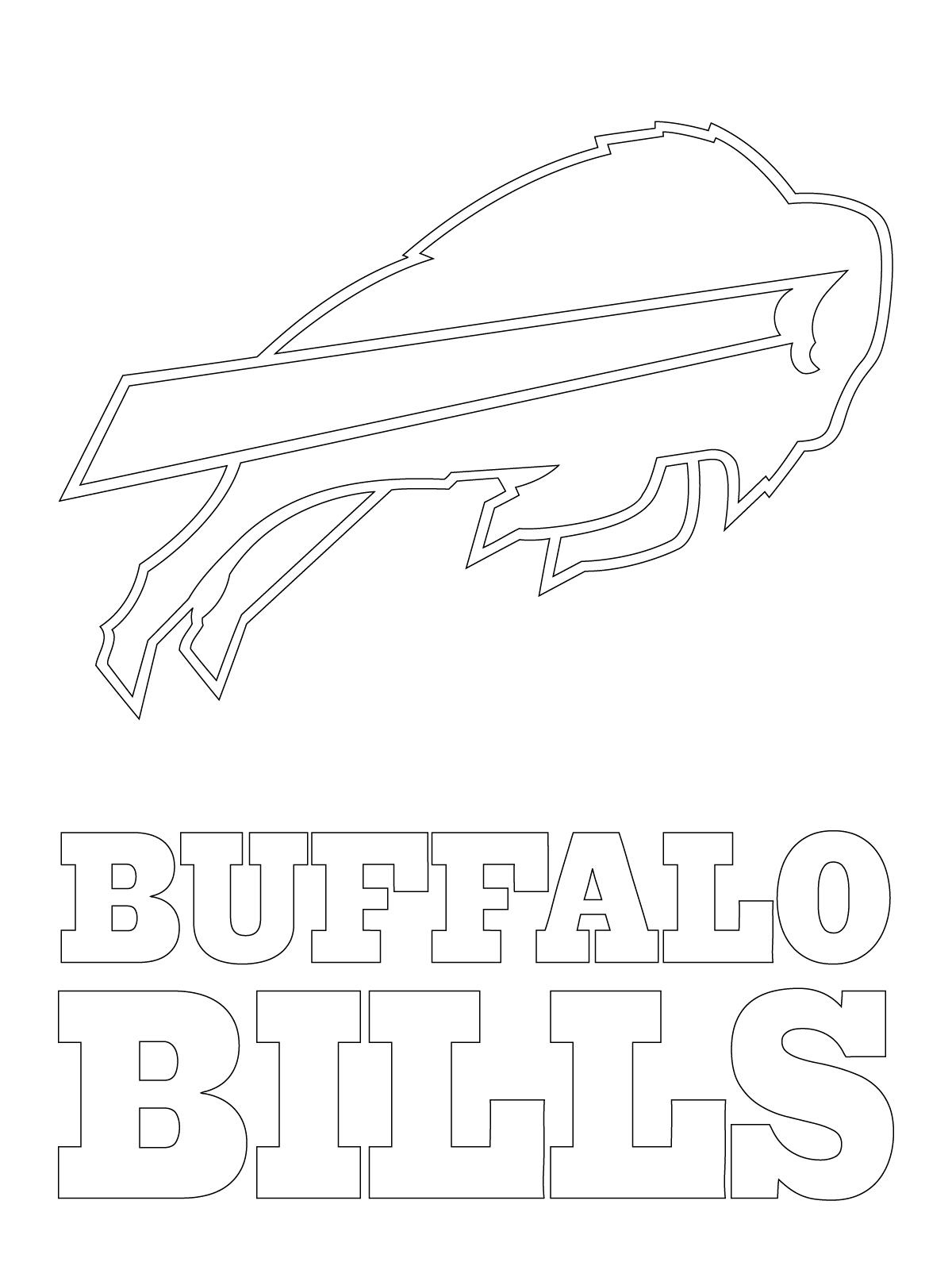 Buffalo Bills Logo Coloring Page Free Printable