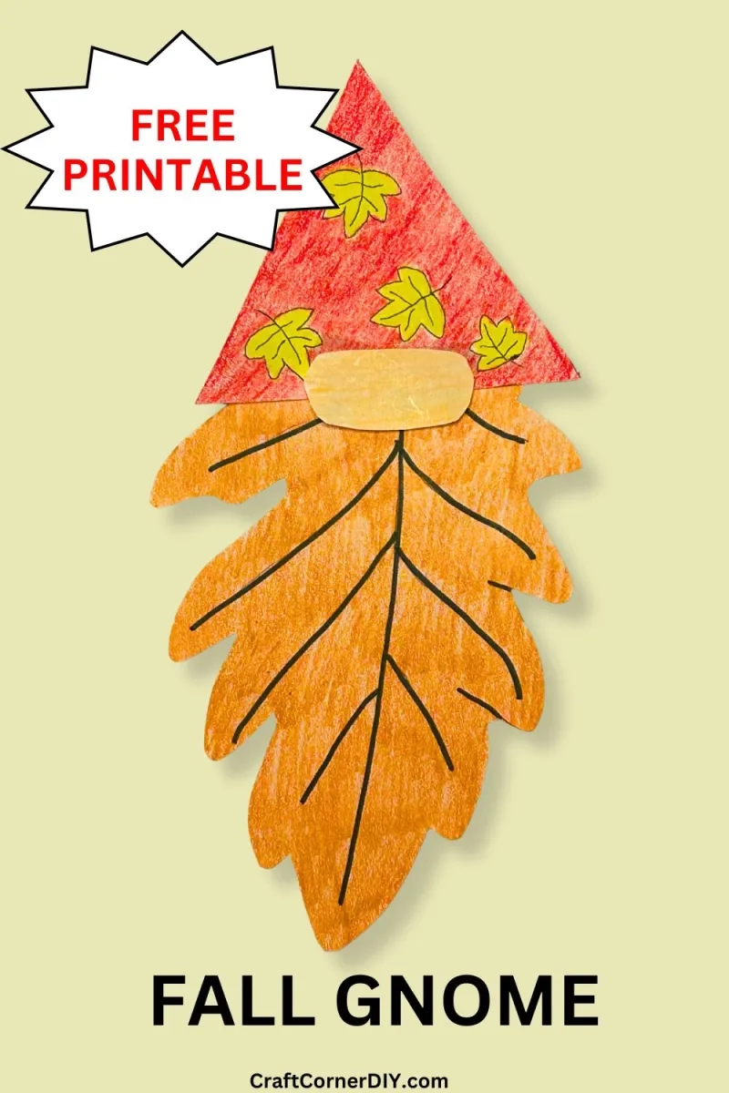 Build A Fall Gnome Craft Free Printable Craft Corner DIY
