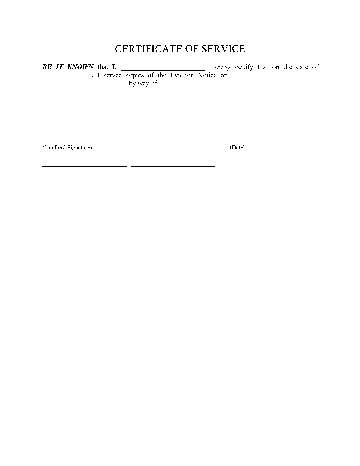 California Eviction Notice Form Free Sample CocoSign