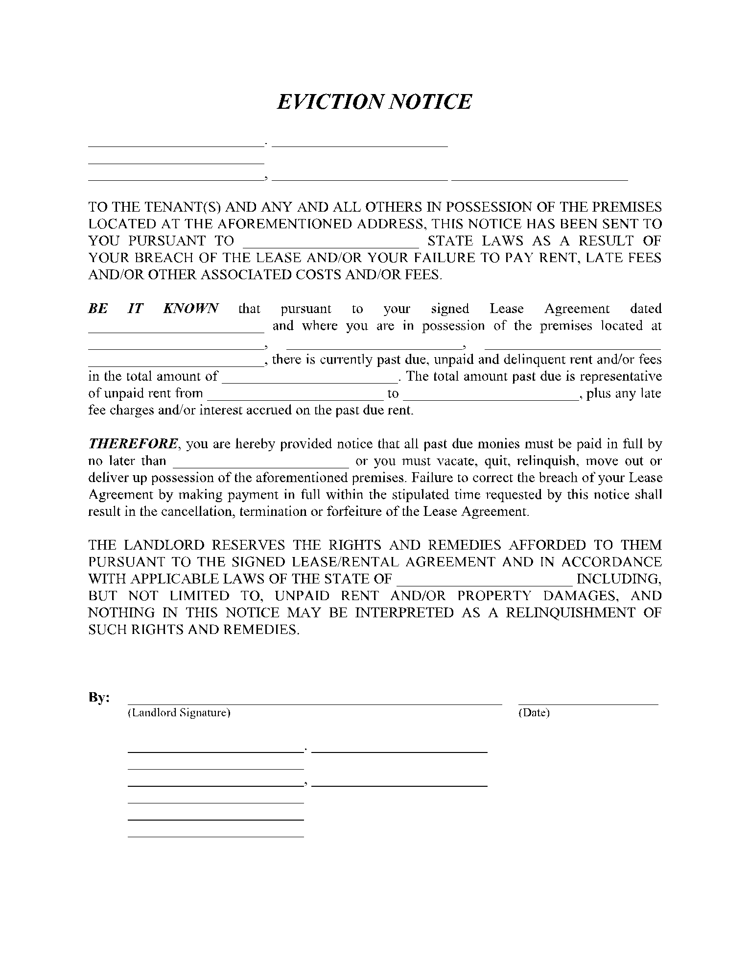 California Eviction Notice Forms Free PDF Template CocoDoc