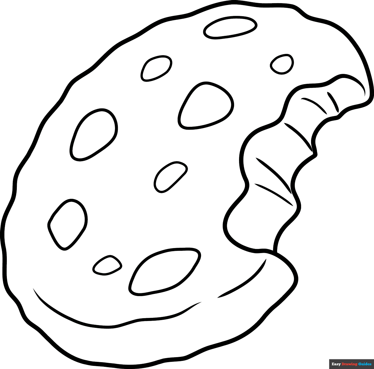 Cartoon Cookie Coloring Page Easy Drawing Guides Cartoon Cookie Coloring Page Easy Drawing Guides