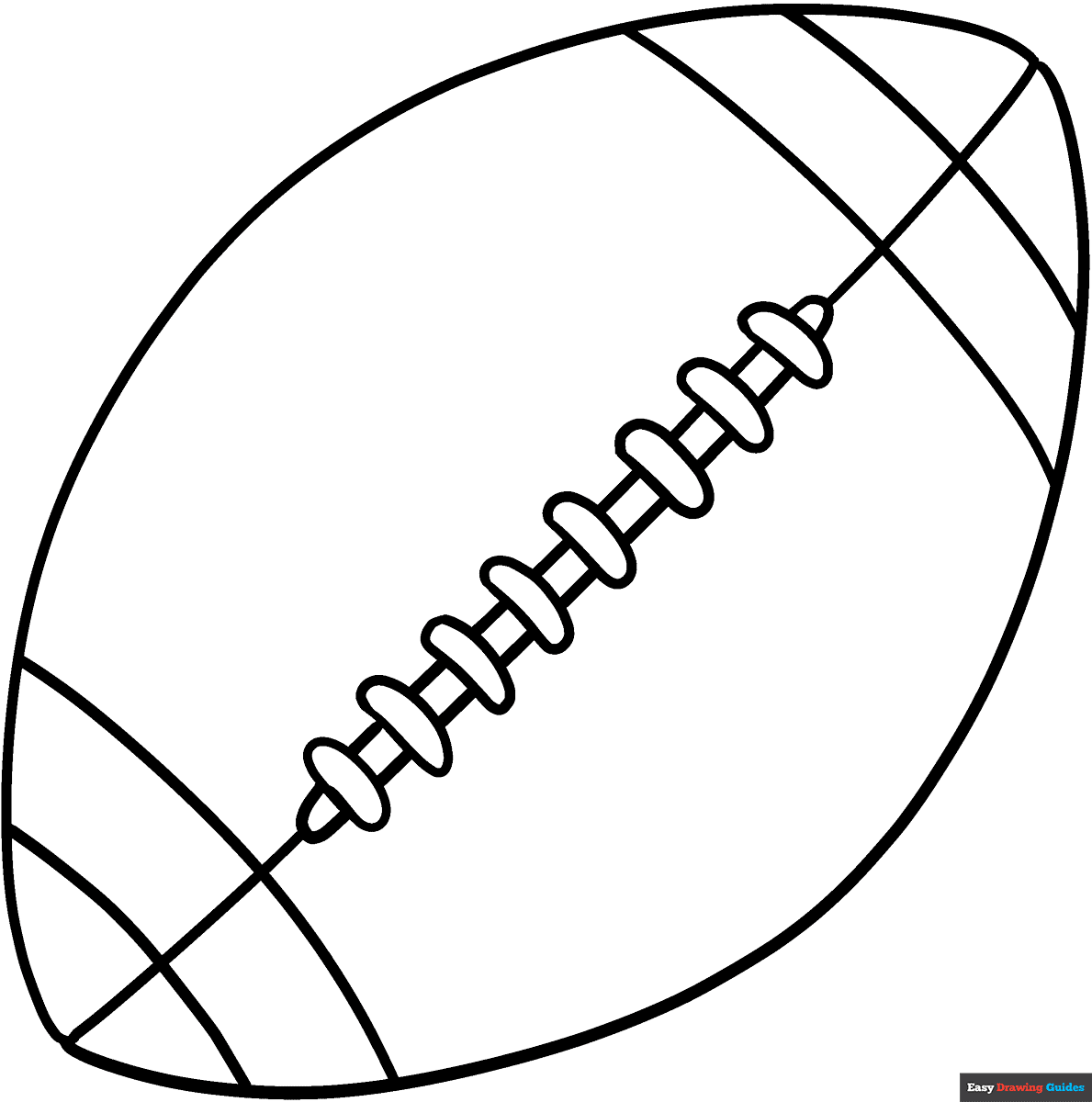 Cartoon Football Coloring Page Easy Drawing Guides