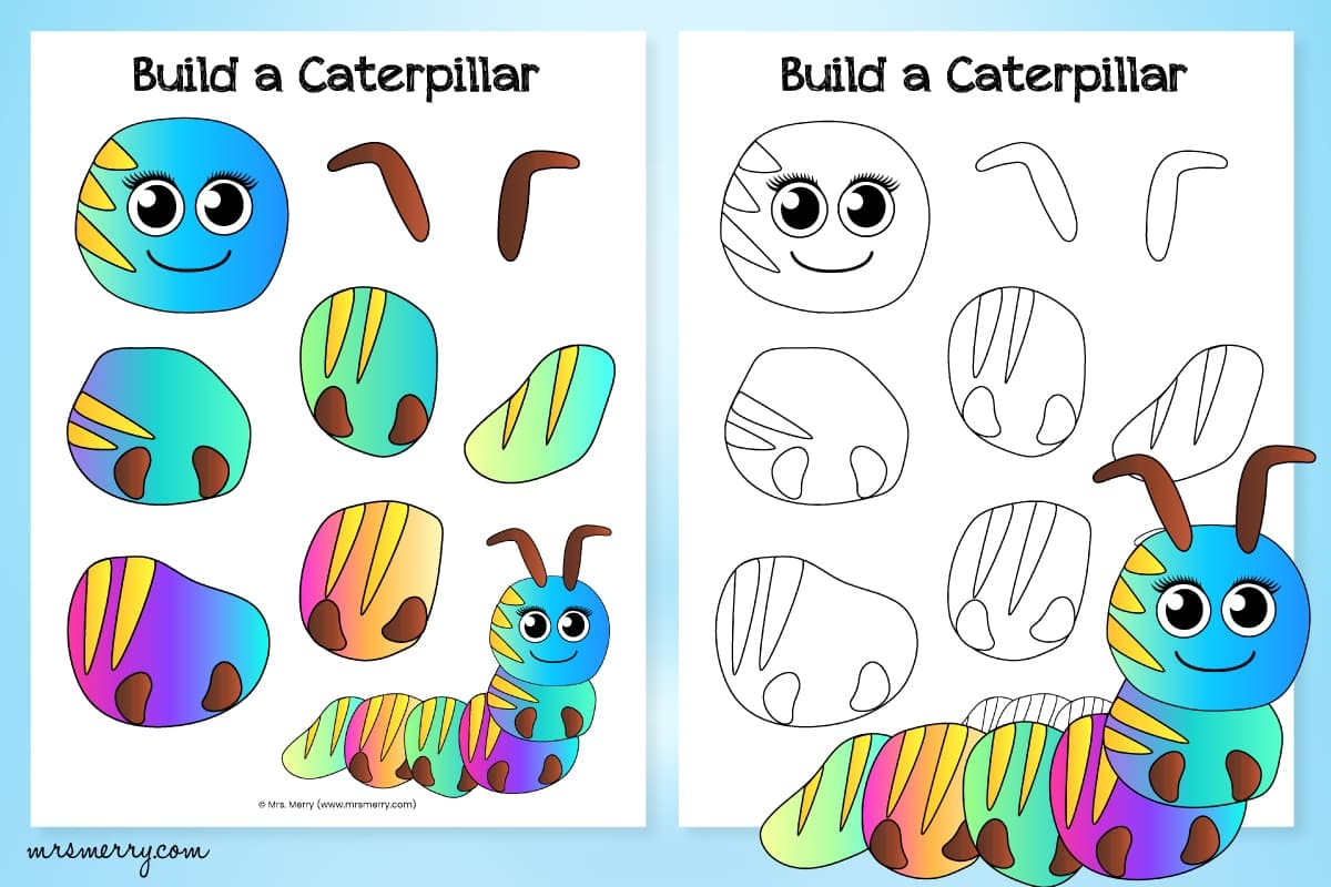 Caterpillar Template Craft Free Printable Mrs Merry Caterpillar Template Craft Free Printable Mrs Merry