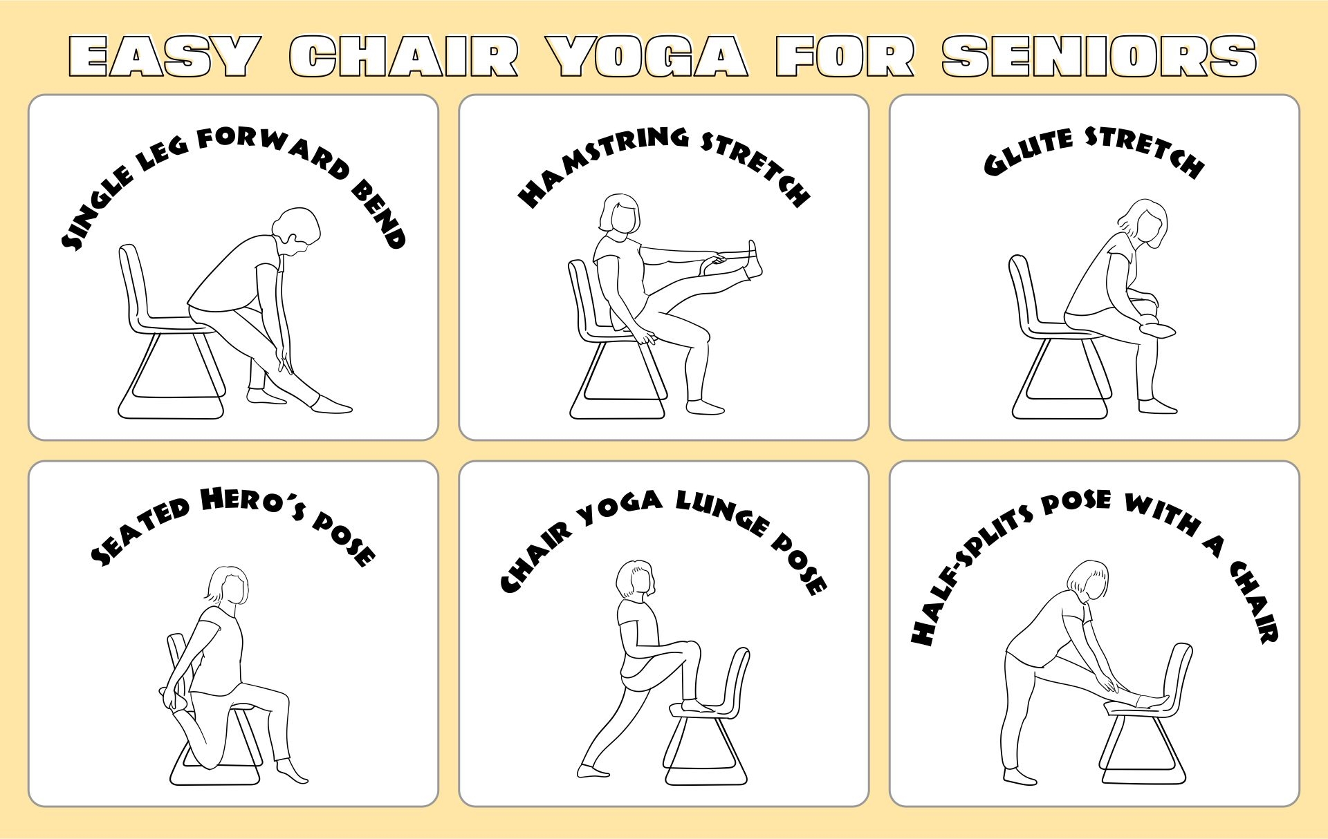 Chair Yoga Exercises For Seniors 20 Free PDF Printables Printablee