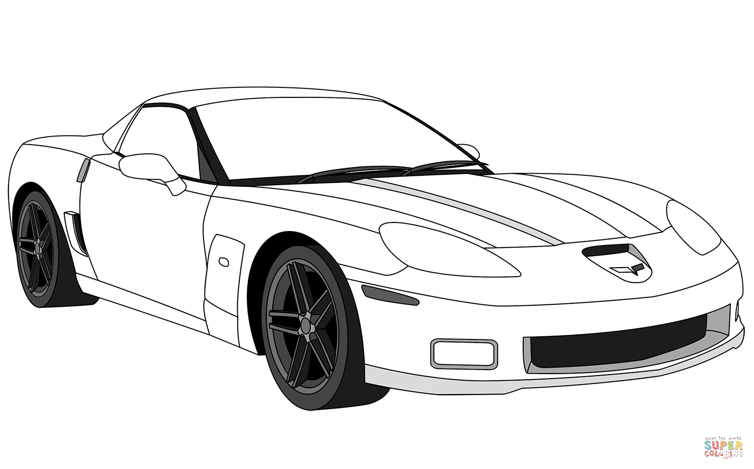 Chevrolet Corvette Z06 Coloring Page Free Printable Chevrolet Corvette Z06 Coloring Page Free Printable