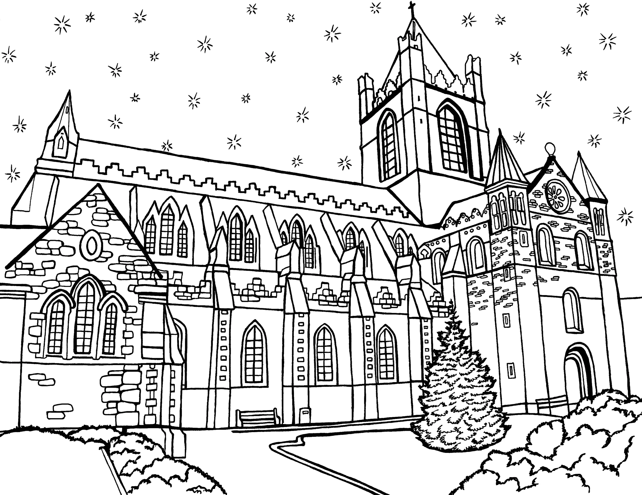 Christ Church Cathedral Dublin Free Coloring Page You Color Christ Church Cathedral Dublin Free Coloring Page You Color
