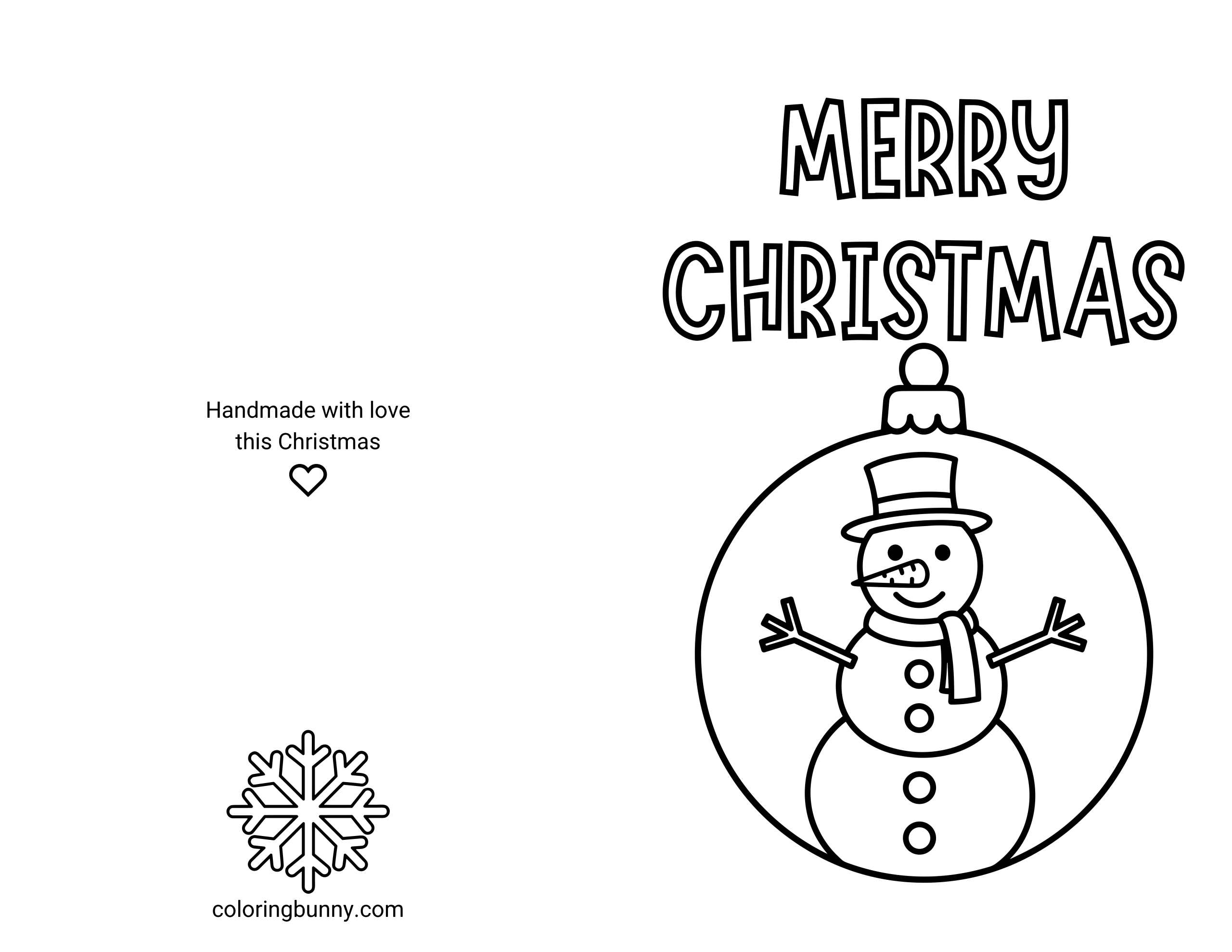 Christmas Card Coloring Pages 20 Free Printable Foldable PDFs 