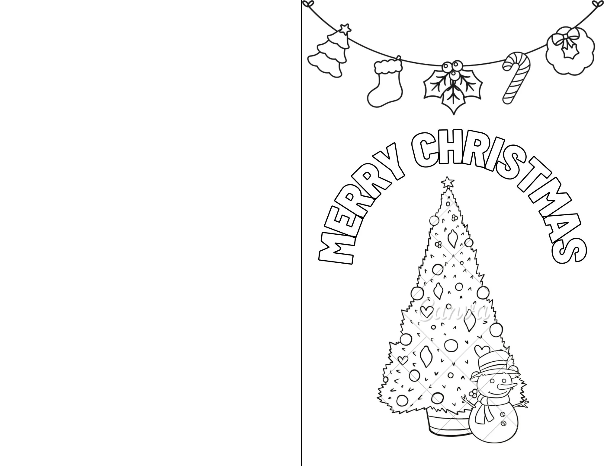 Christmas Cards To Color Printable Christmas Card To Color Color Your Own Christmas Card Christmas Coloring Cards Christmas Craft Etsy
