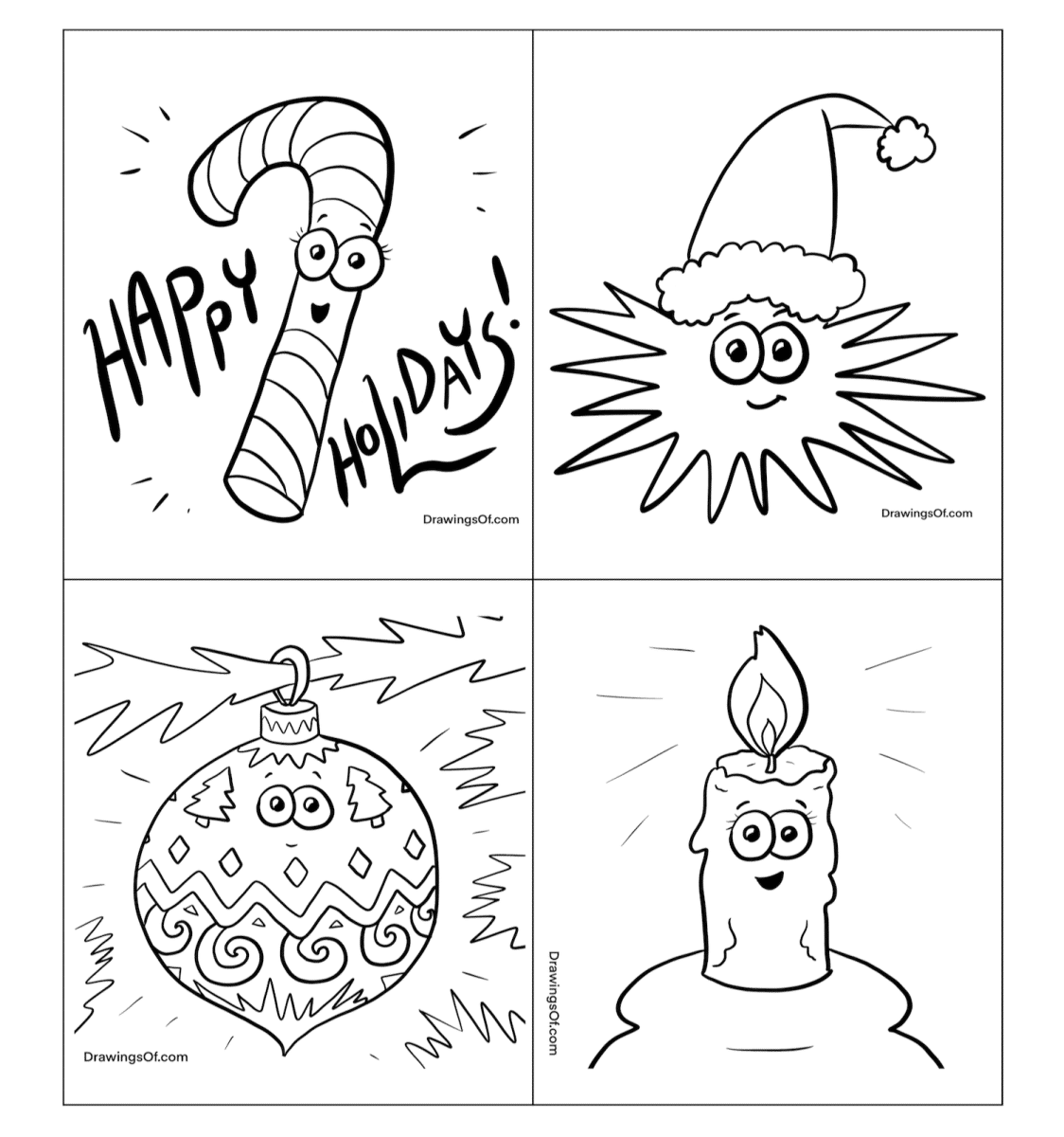 Christmas Coloring Pages Free Printable Sheets Drawings Of 