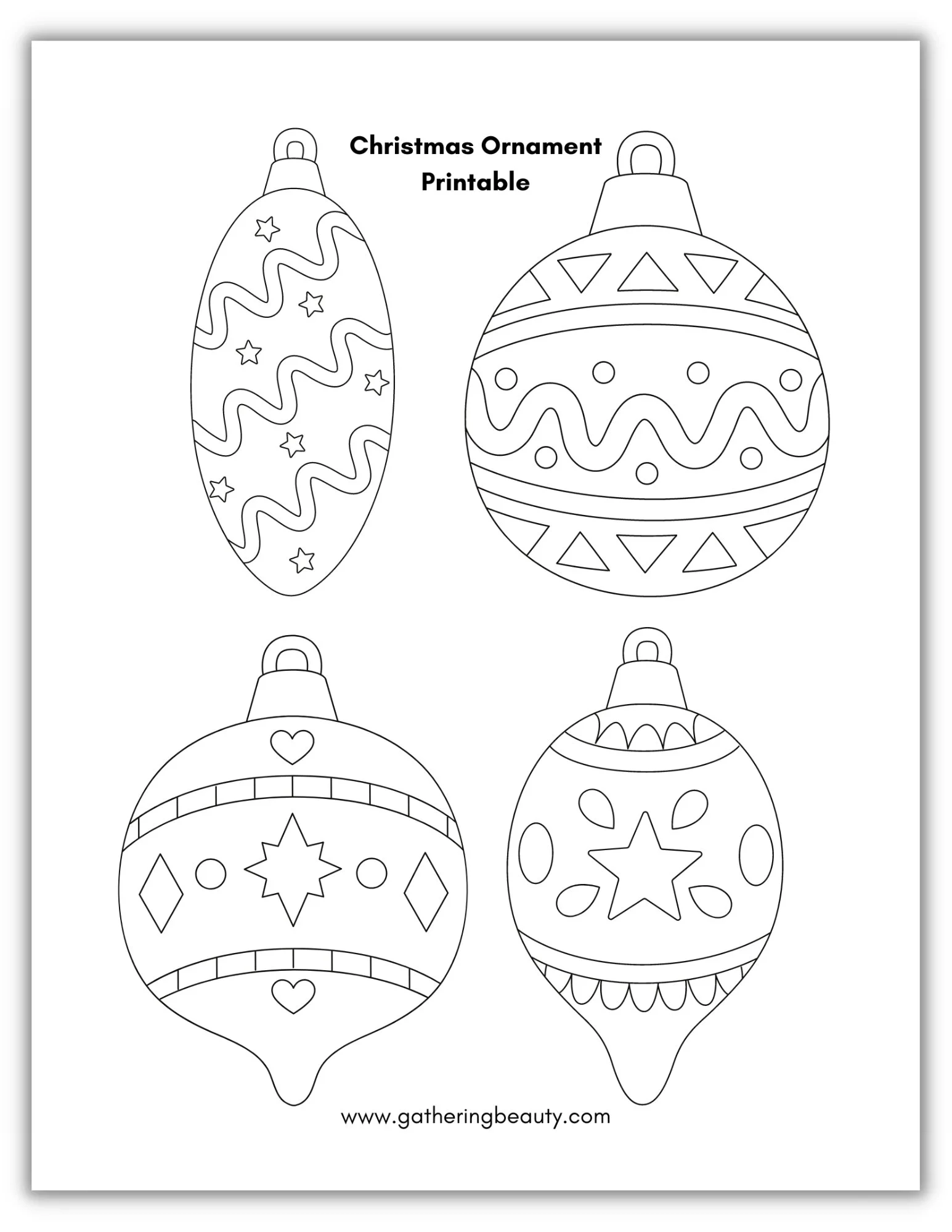 Christmas Ornament Printable Gathering Beauty Christmas Ornament Printable Gathering Beauty
