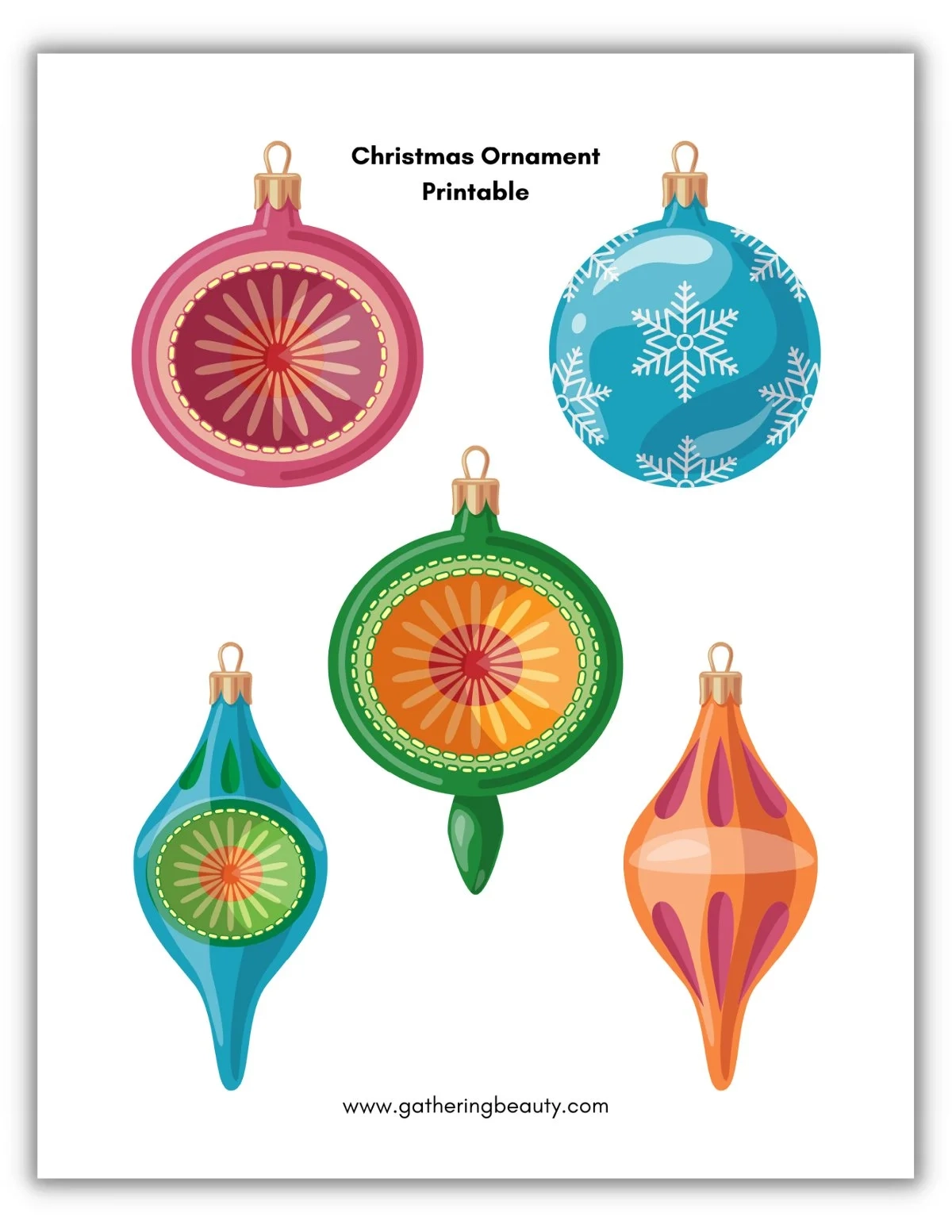 Christmas Ornament Printable Gathering Beauty