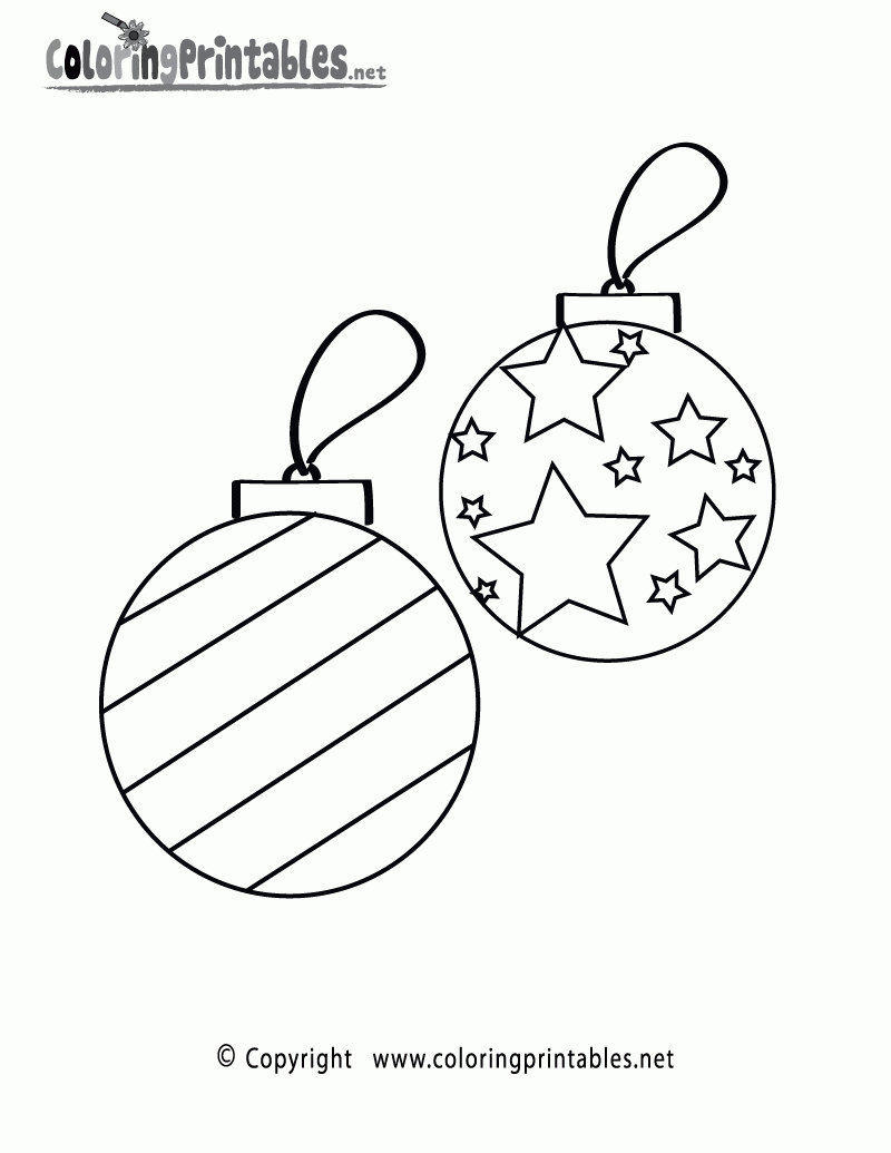 Christmas Ornaments Coloring Page A Free Holiday Coloring Printable
