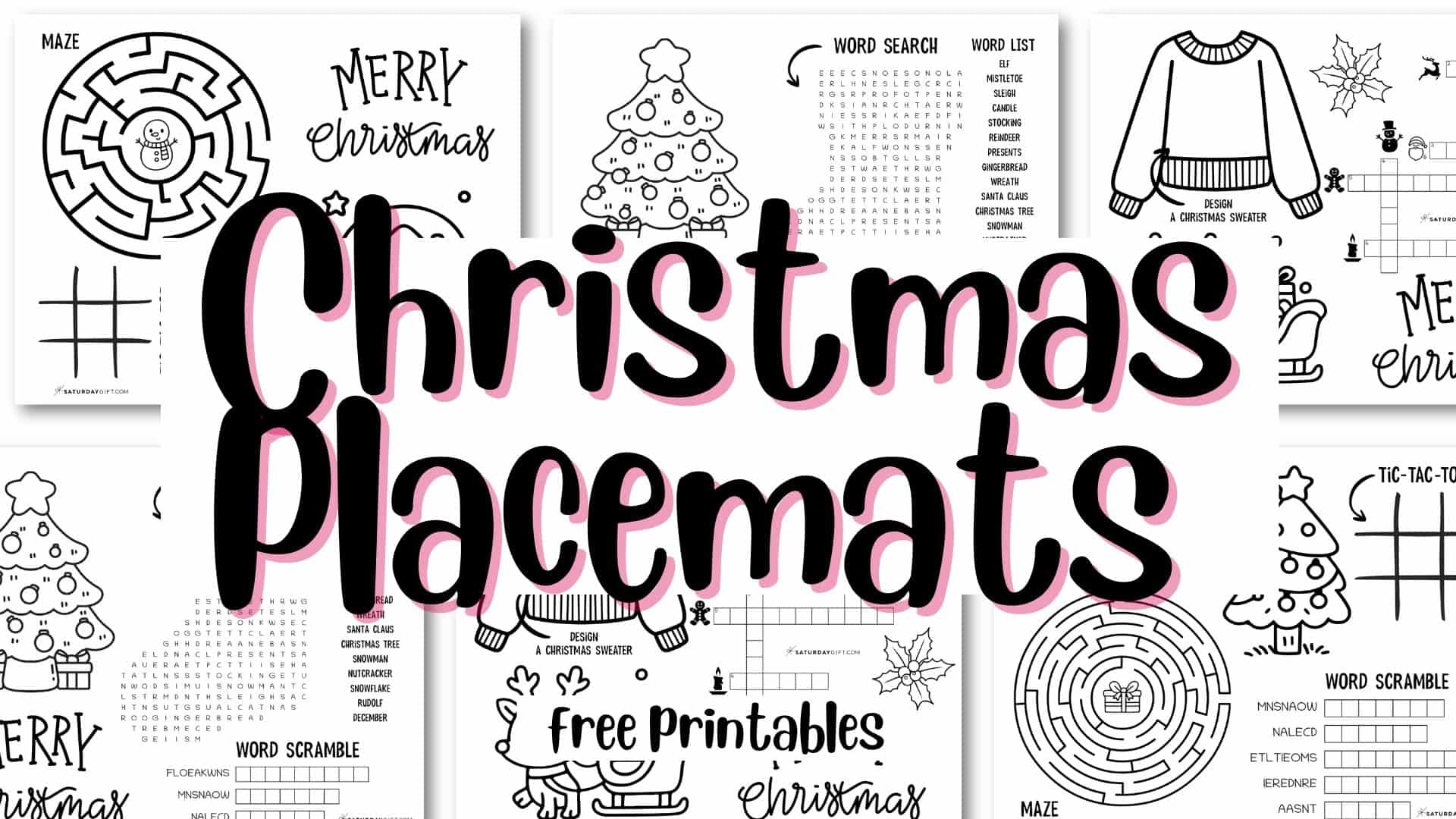 Christmas Placemats For Kids 5 Cute Free Printables Christmas Placemats For Kids 5 Cute Free Printables