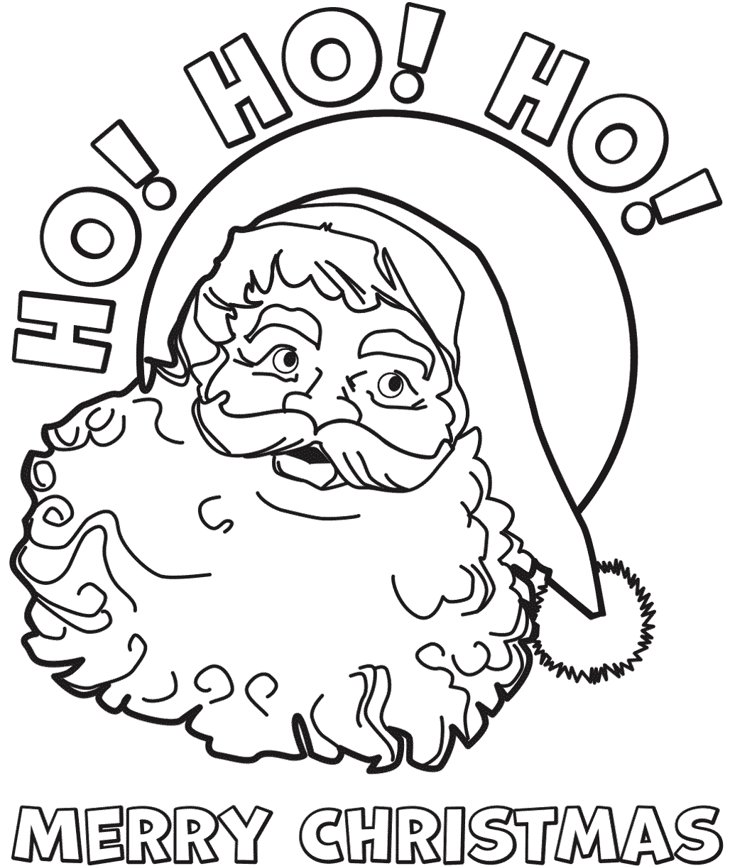 Christmas Santa Free Coloring Page For Kids Christmas Santa Free Coloring Page For Kids