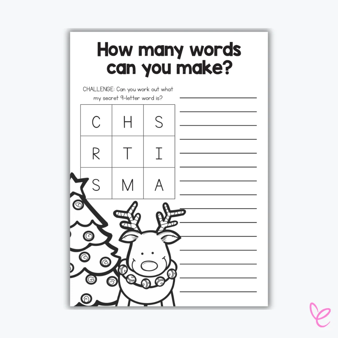Christmas Word Search Mrs Edgar