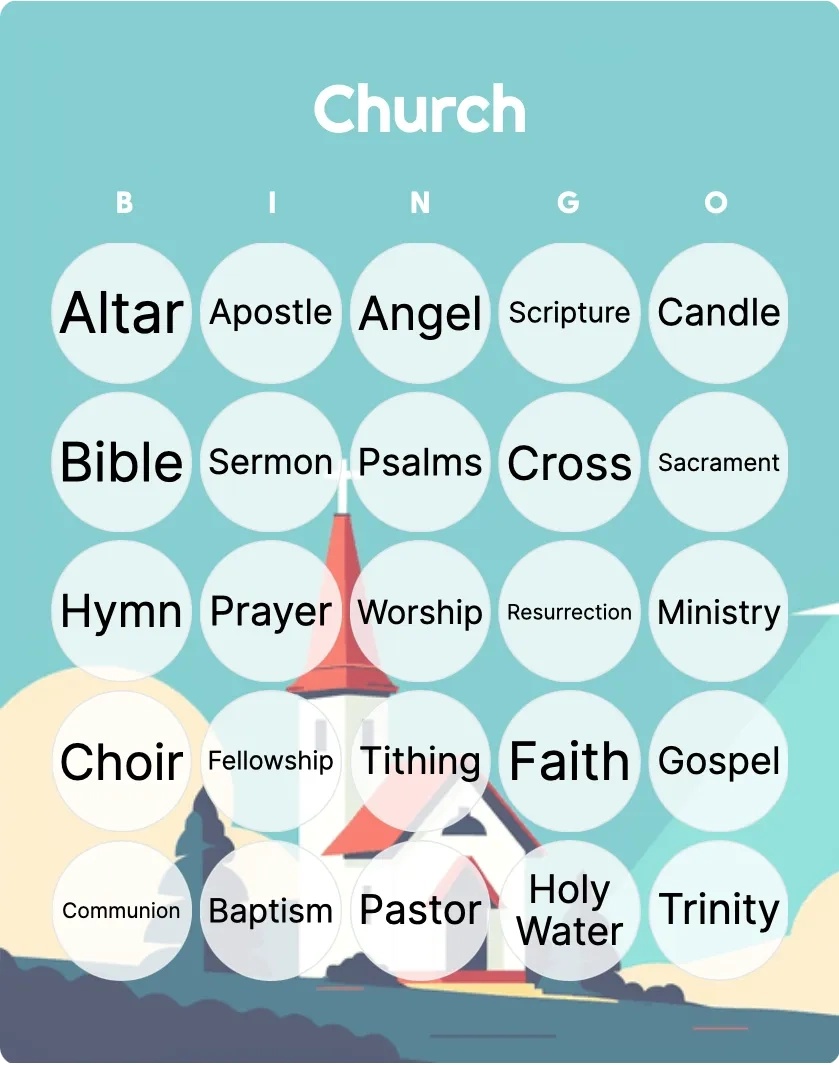 Church Bingo Printable Customizable Bingo Card Creator