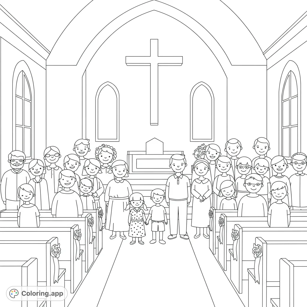 Church Community Gathering Coloring app Church Community Gathering Coloring app