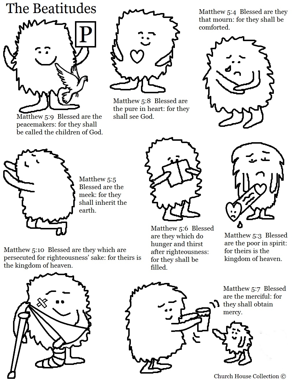 Church House Collection Blog The Beatitudes Coloring Page