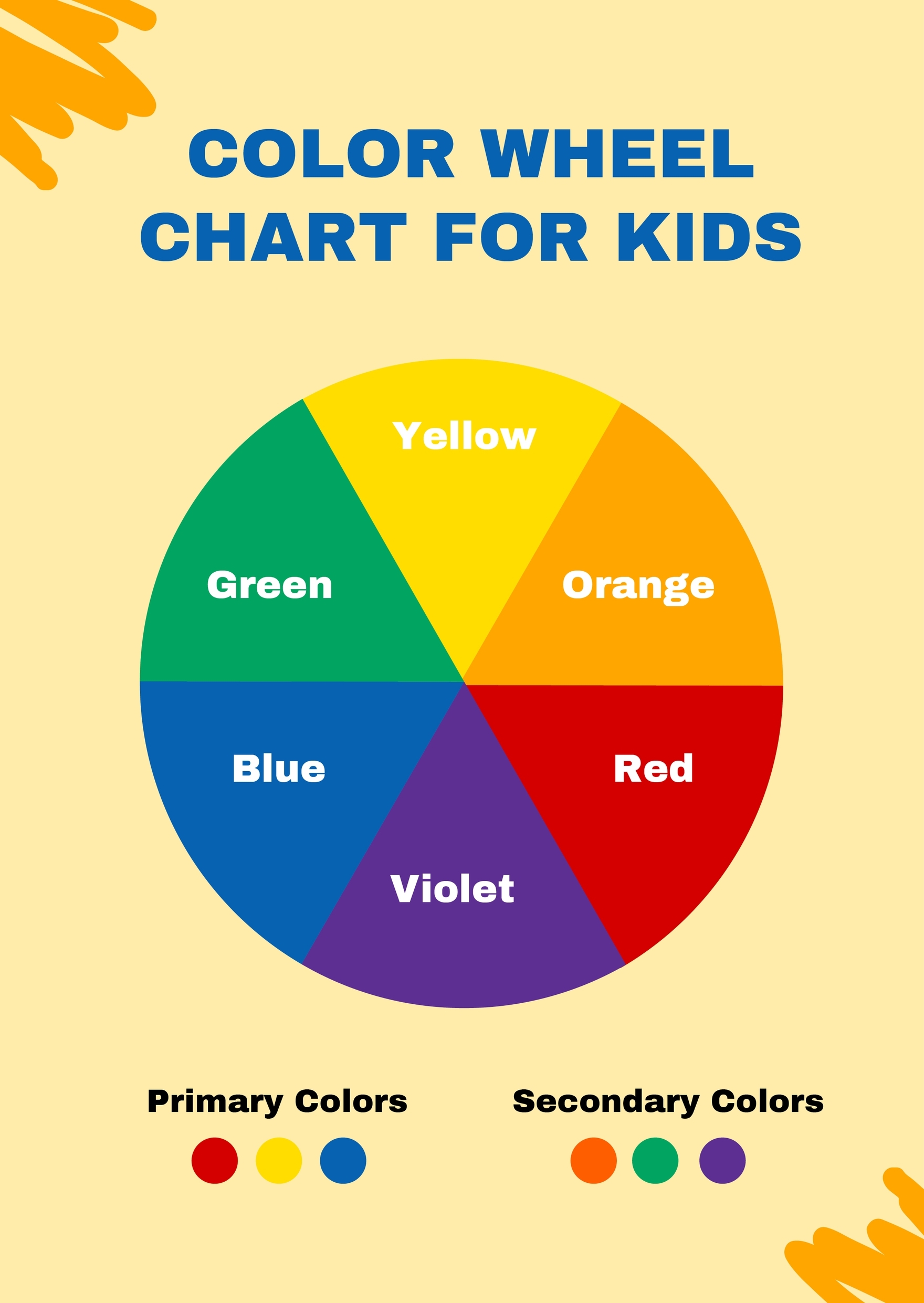Color Wheel Chart For Kids In Illustrator PDF Download Template Color Wheel Chart For Kids In Illustrator PDF Download Template