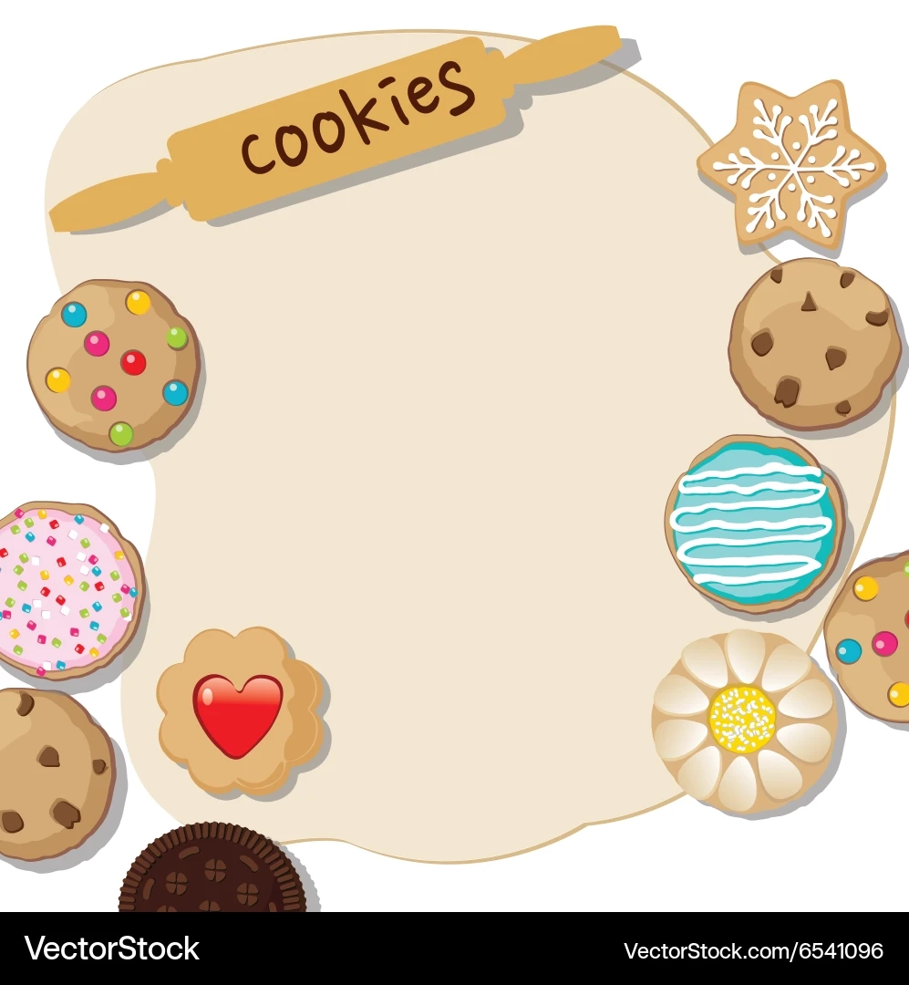 Cookie Decorating Template Royalty Free Vector VectorStock