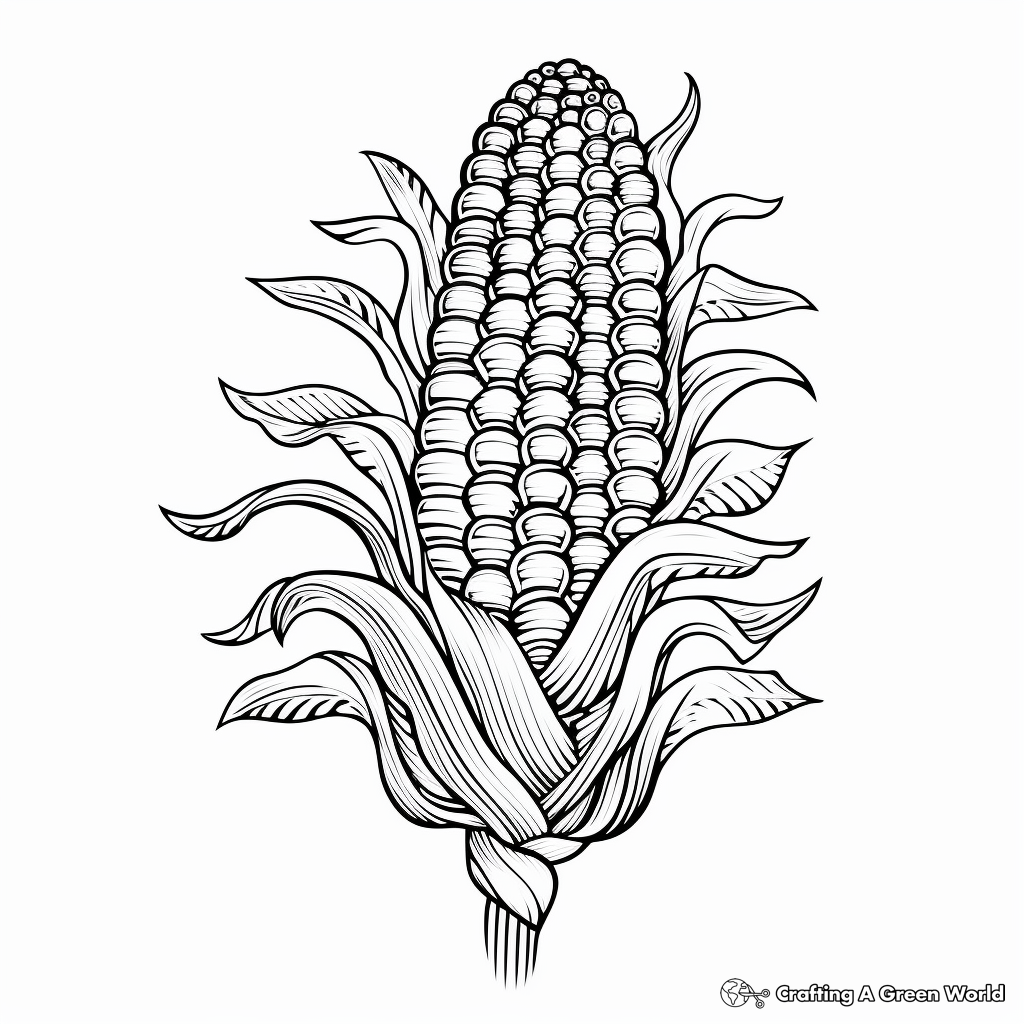 Corn Coloring Pages Free Printable 