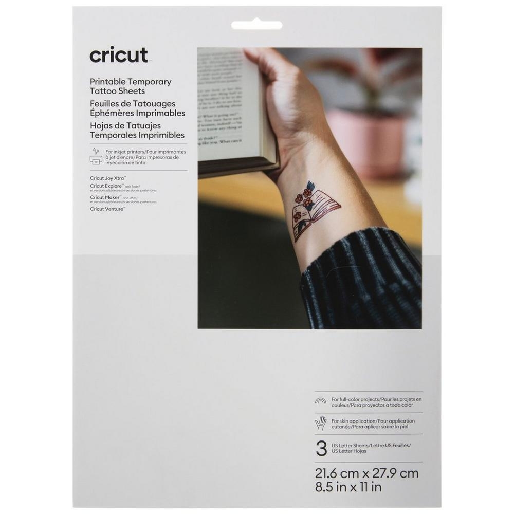 Cricut Printable Temporary Tattoo Sheets 8 5 X 11 Hobby Lobby 2588333