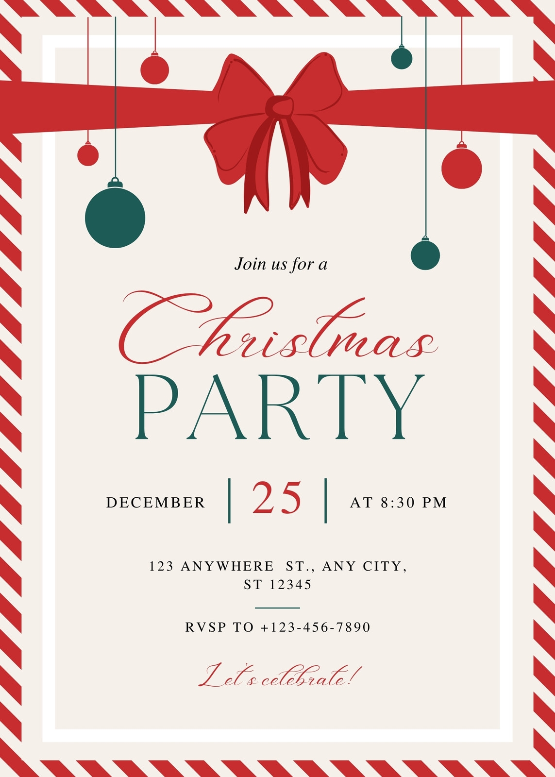 Custom Portrait Holiday Invitations Design Print With Canva