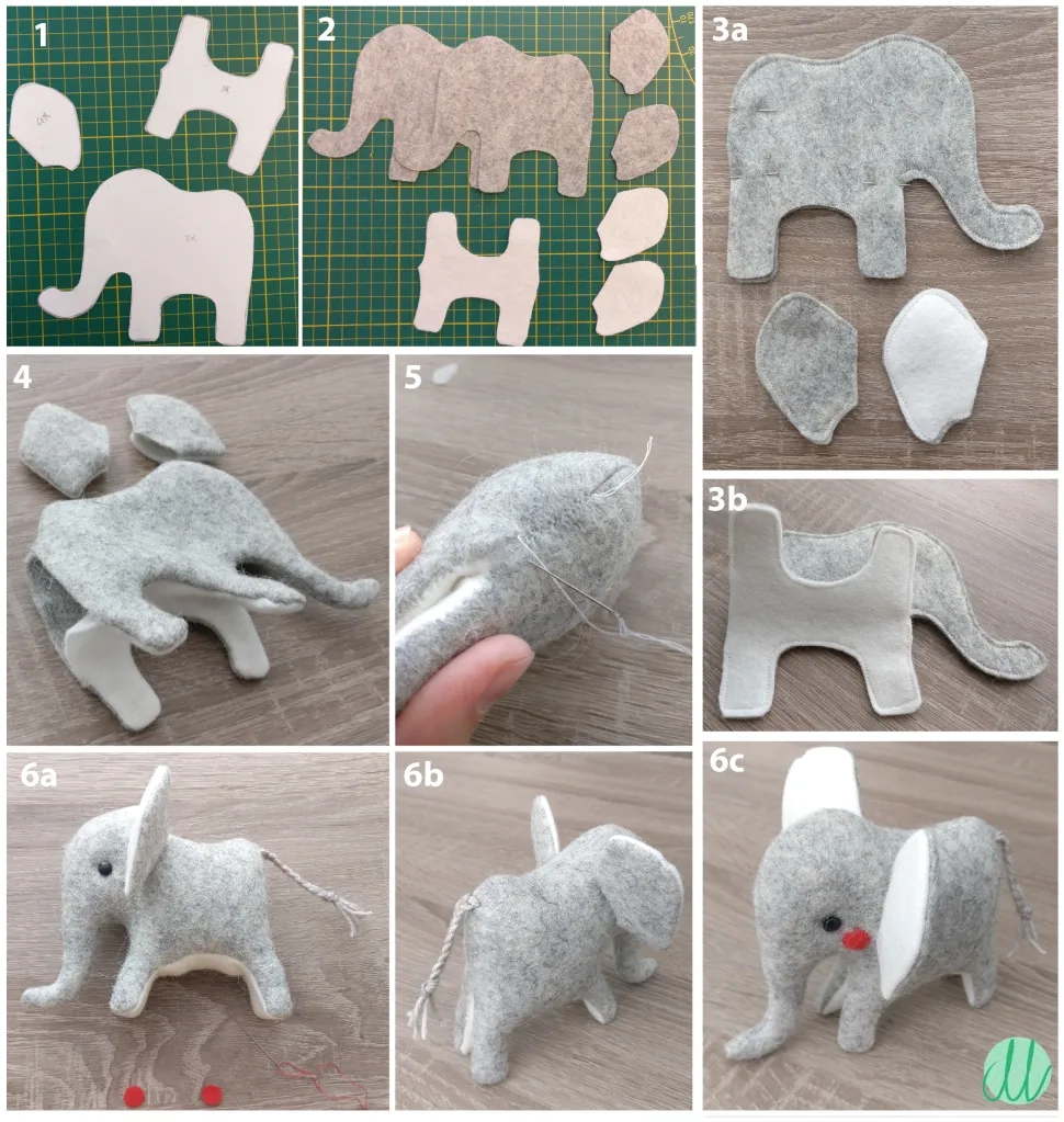 Cute Felt Elephant Free Felt Project Instruction Get Unraveled