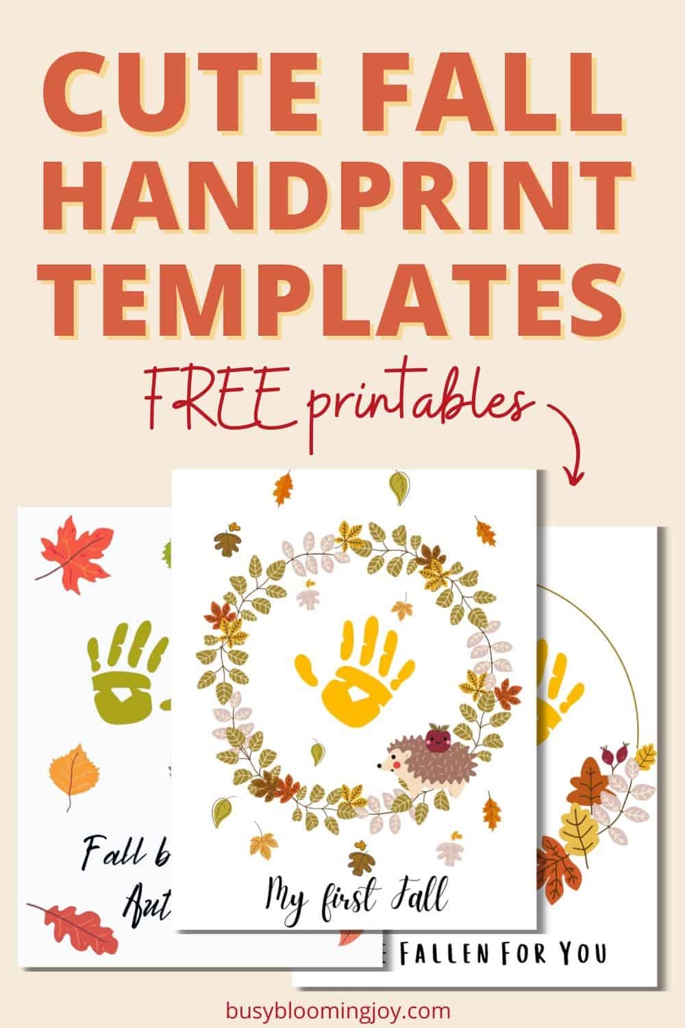 Cute Free Fall Handprint Craft Templates For Babies Toddlers Cute Free Fall Handprint Craft Templates For Babies Toddlers