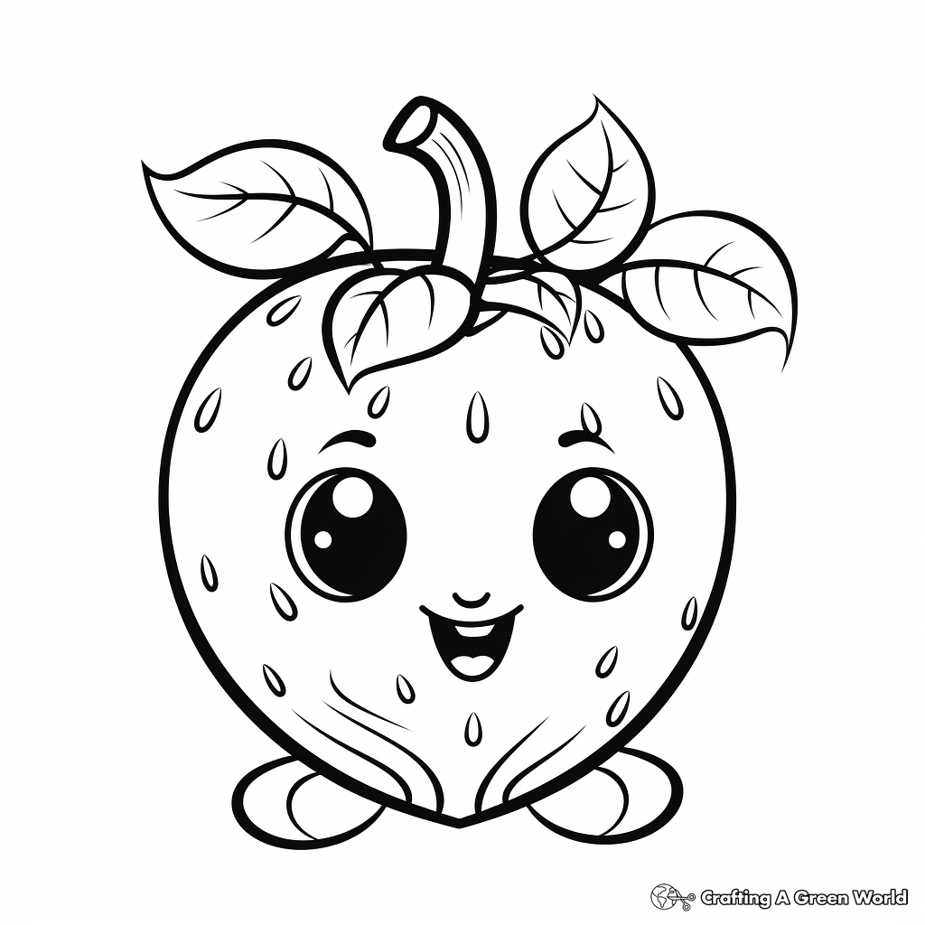 Cute Fruit Coloring Pages Free Printable 