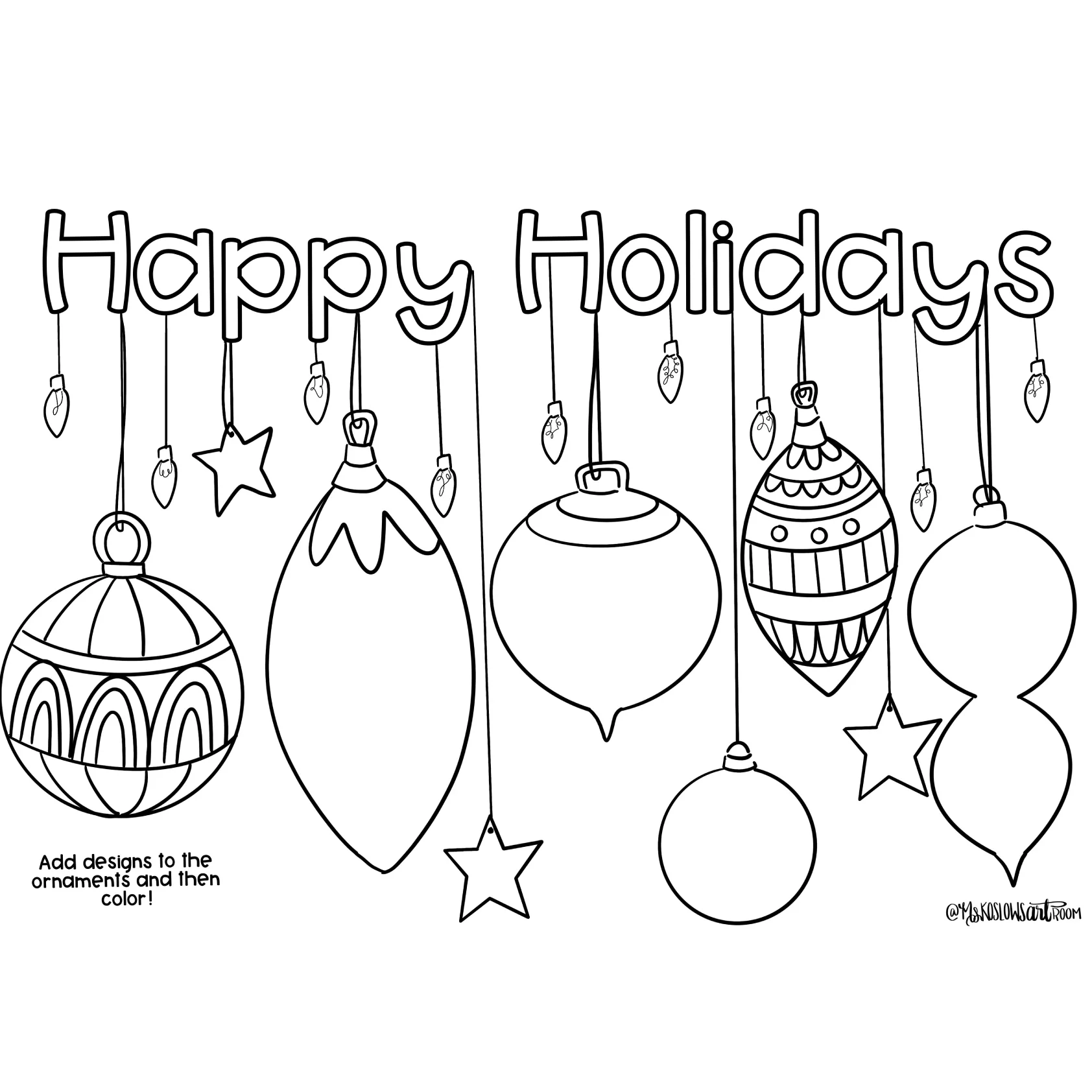 Cute Holiday Free Coloring Pages Christmas Hanukkah OOLY