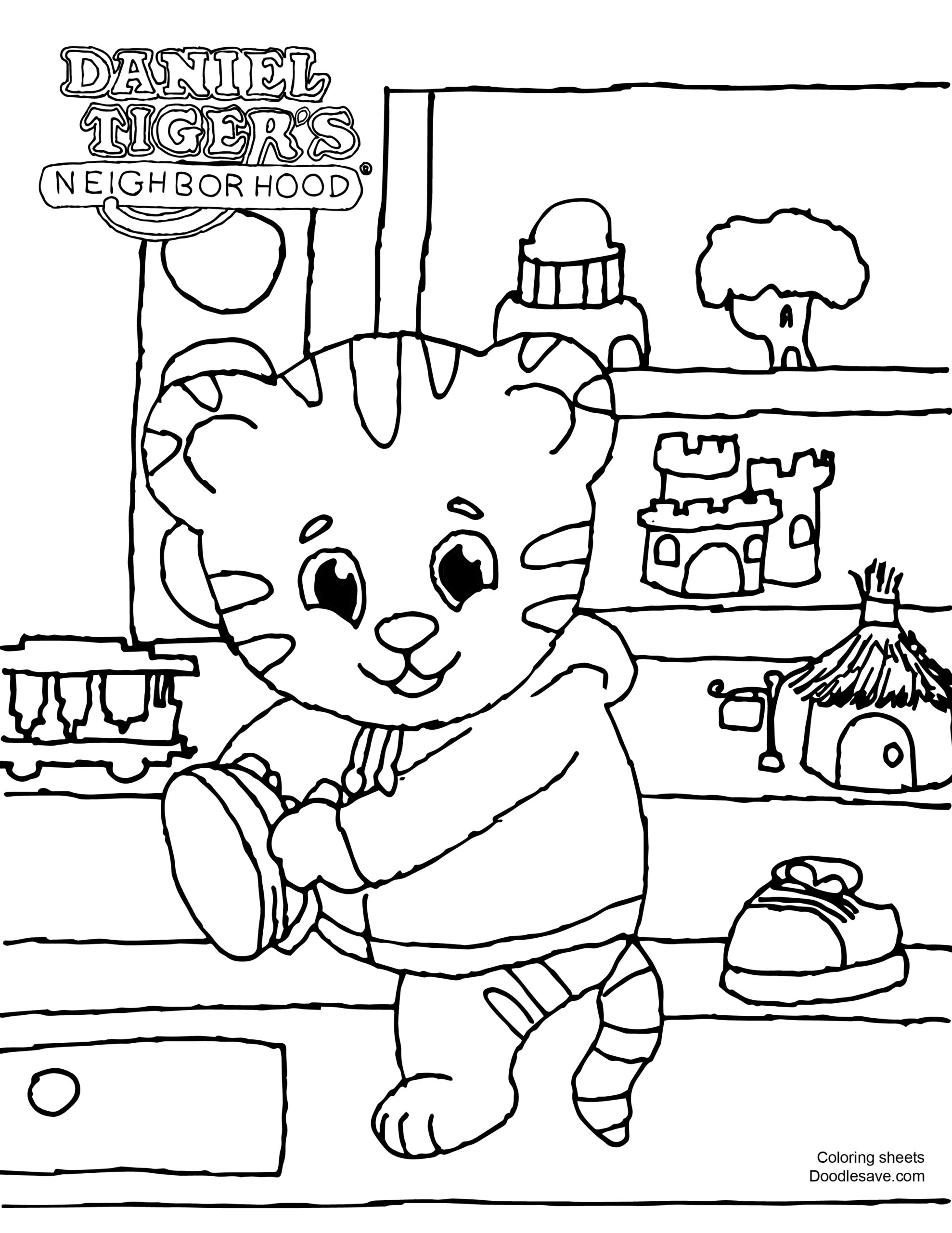 Daniel Tiger Fred Rogers Daniel Tiger s Neighborhood Coloring Pages Doodles Ave