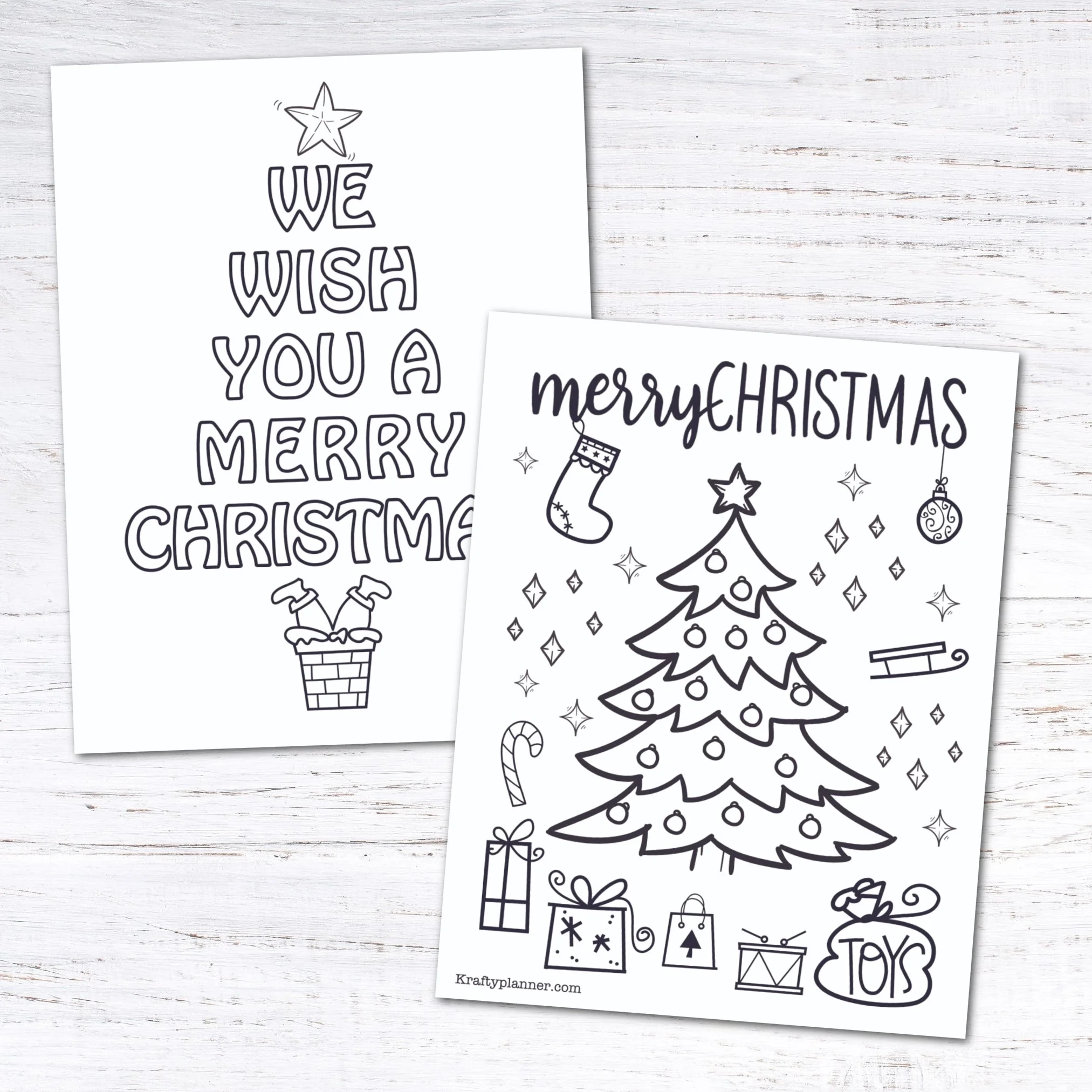 DAY 5 Christmas Coloring Pages 12 Days Of Free Christmas Printables Krafty Planner