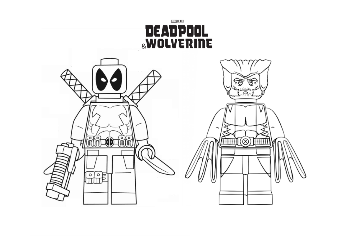 Deadpool And Wolverine LEGO Coloring Page By AllKindPrintables On DeviantArt